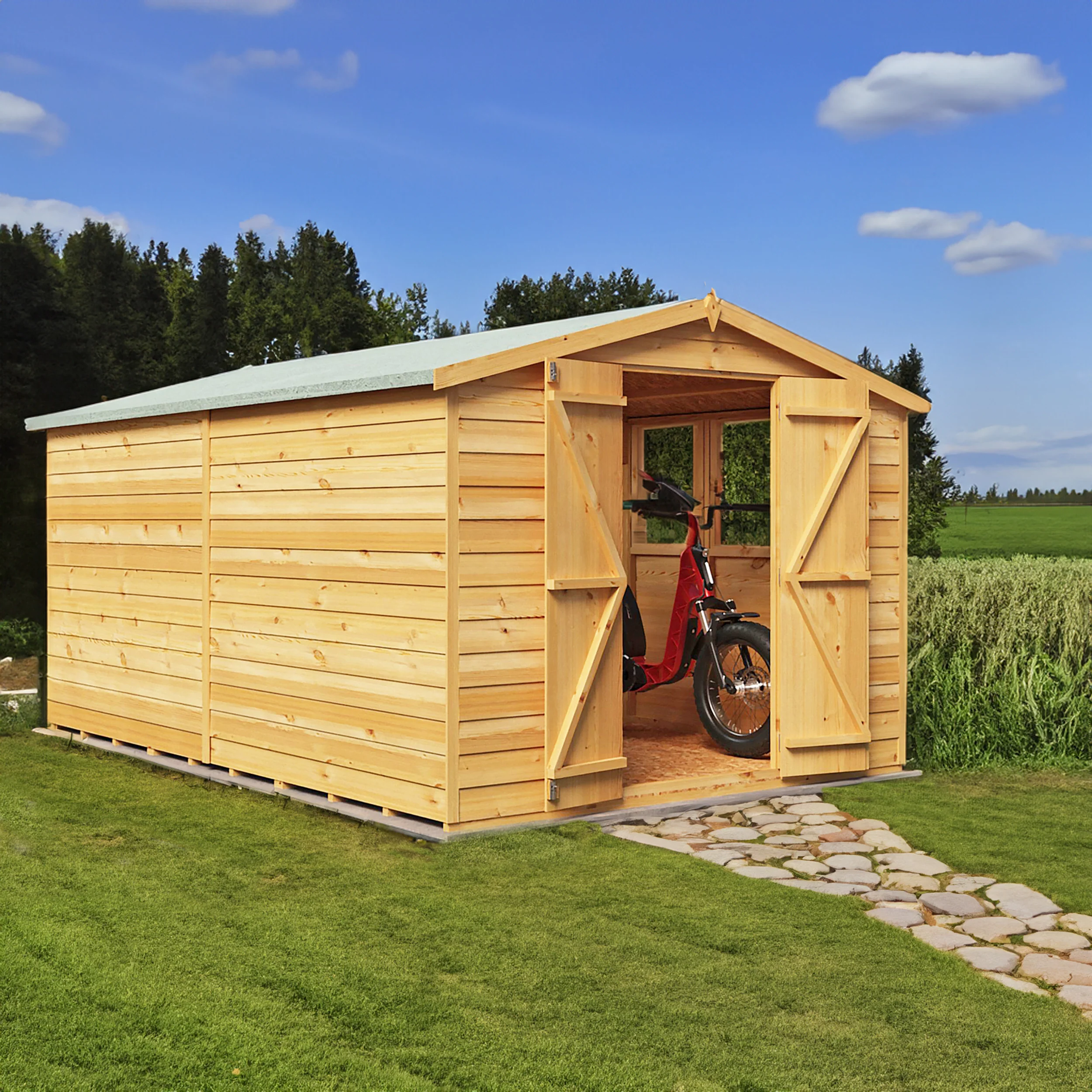 Garden Value Overlap 12 X 8 Apex Shed - Image 4