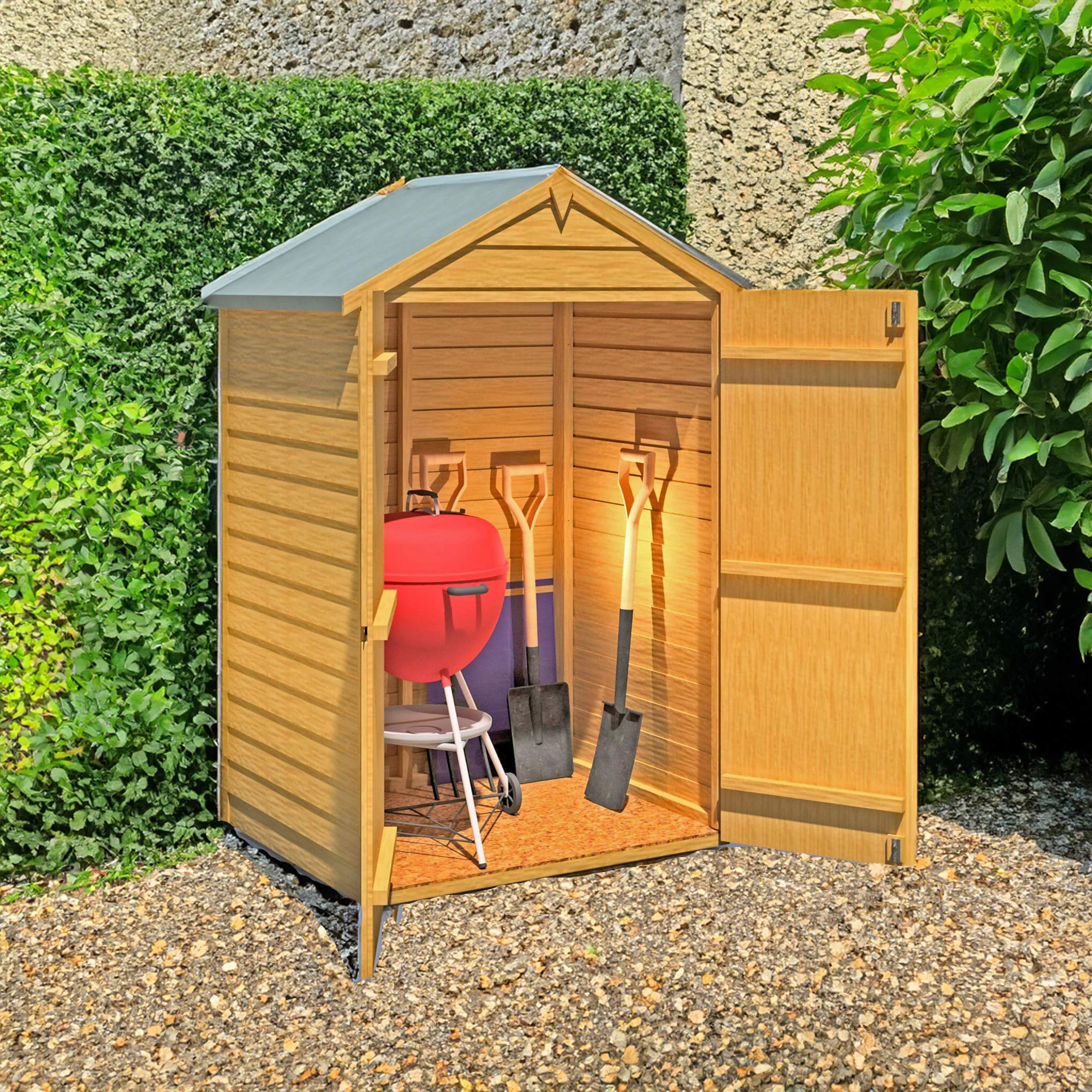 Garden Value Overlap 4 X 3 Double Door Shed - Image 2