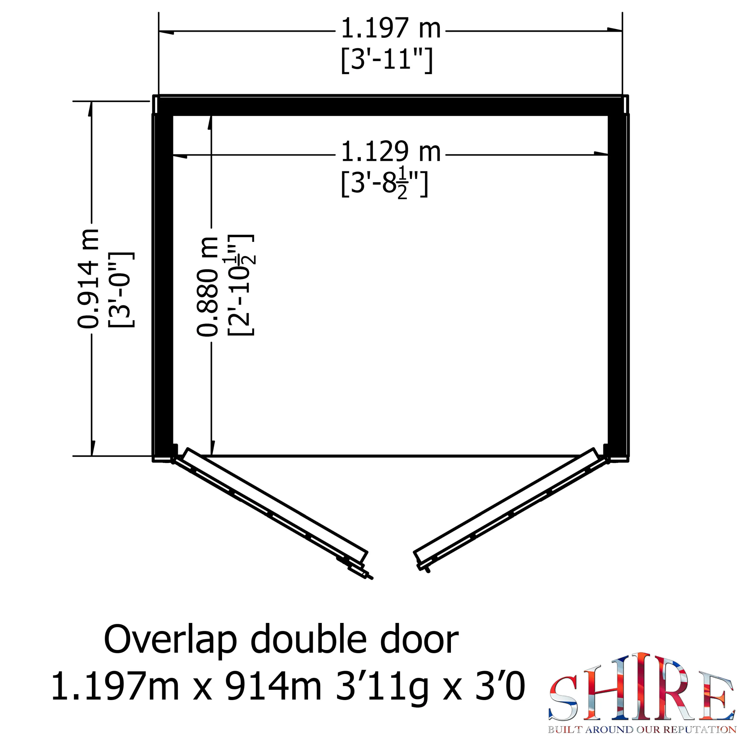 Garden Value Overlap 4 X 3 Double Door Shed - Image 9
