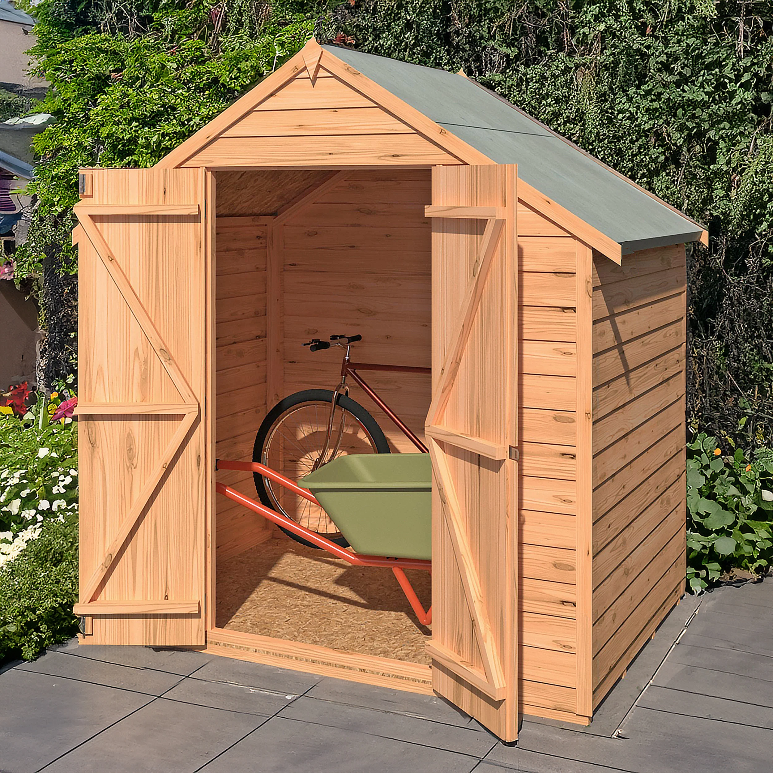 Garden Value Overlap 4 X 6 Double Door Shed - Image 4