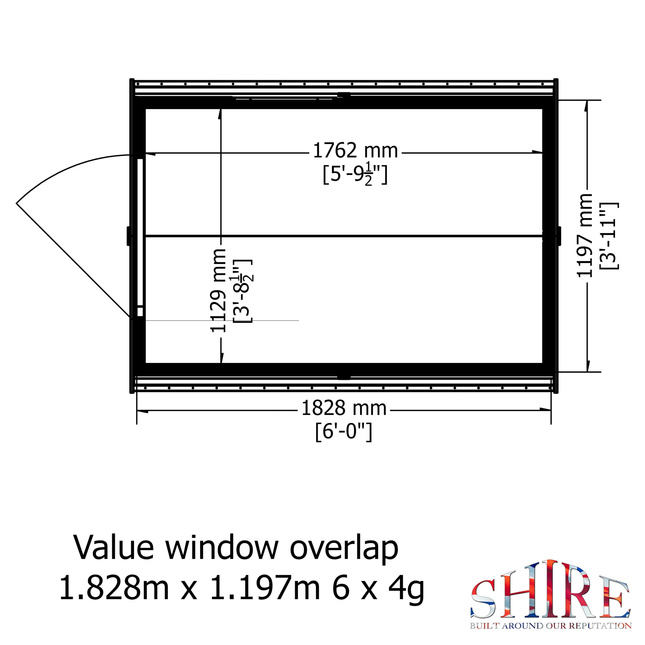 Garden Value Overlap 6 X 4 Shed With Window - Image 8