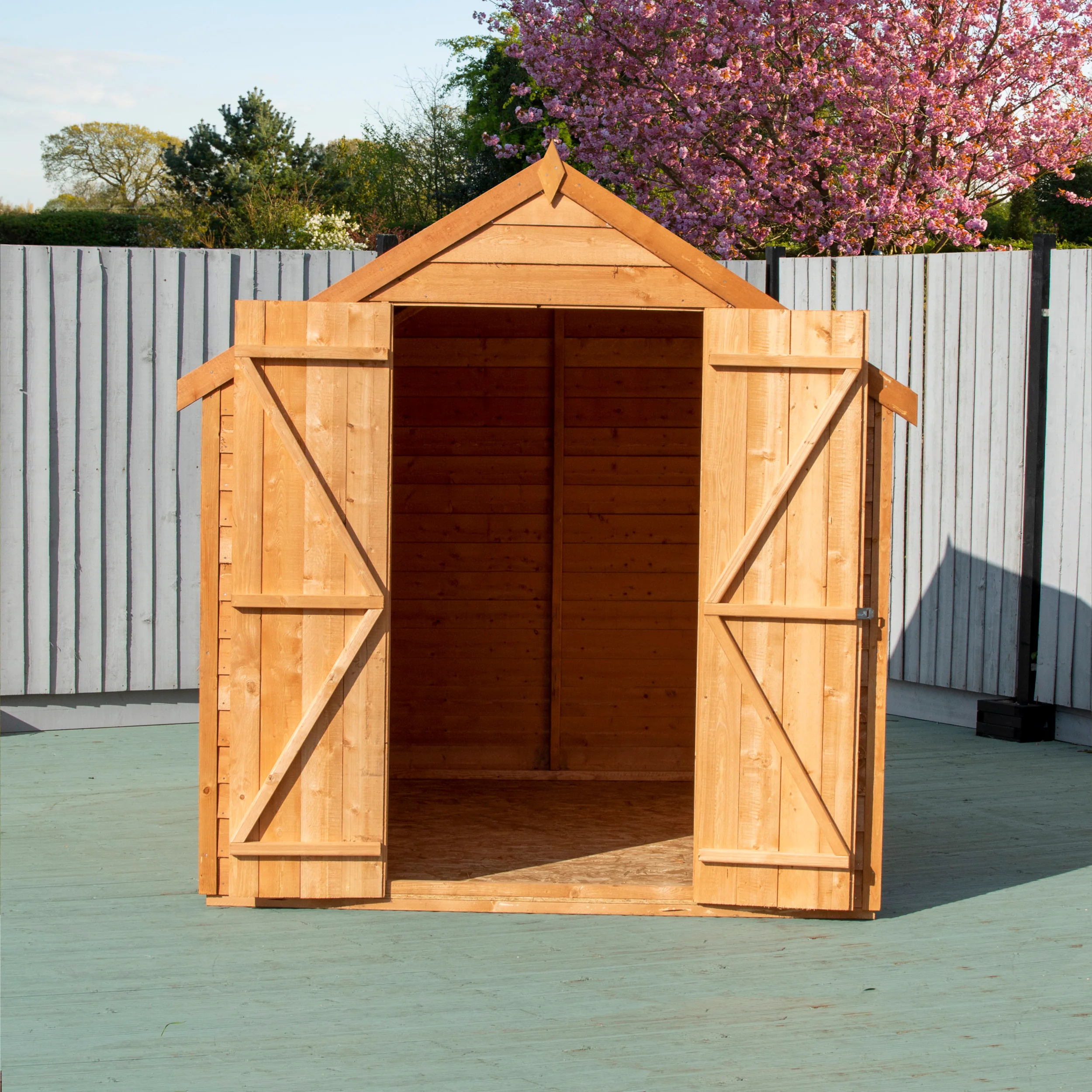 Garden Value Overlap 8 X 6 Double Door Shed With Window - Image 3
