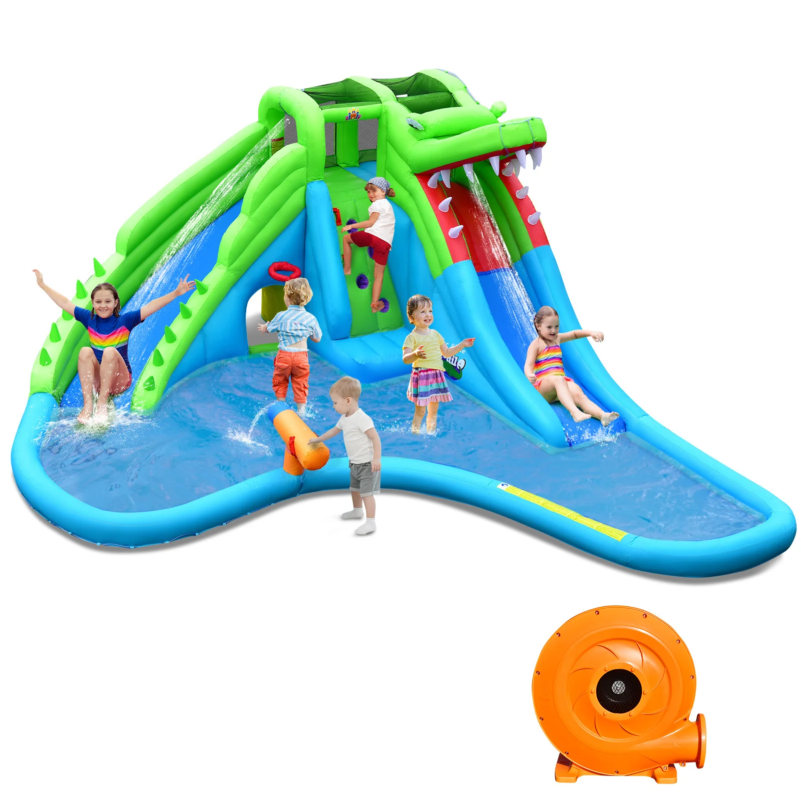 Giant 7 In 1 Inflatable Bounce House with 780W Air Blower - Image 3