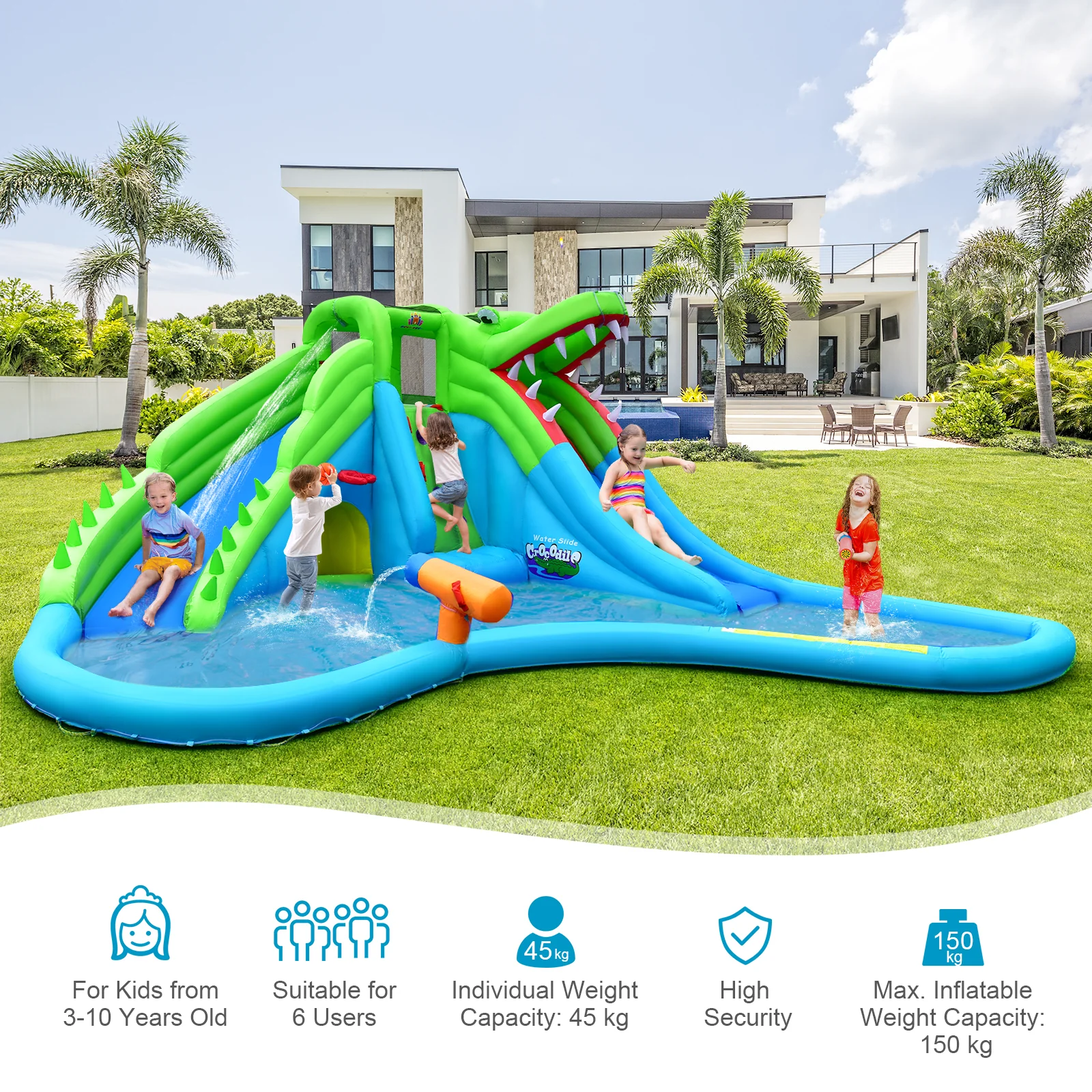 Giant 7 In 1 Inflatable Bounce House with 780W Air Blower - Image 5