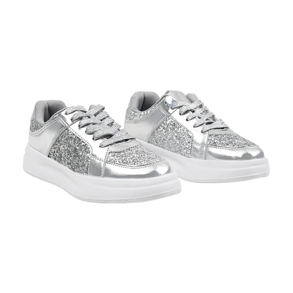 Glitter Platform Sneakers Trainers - Image 3