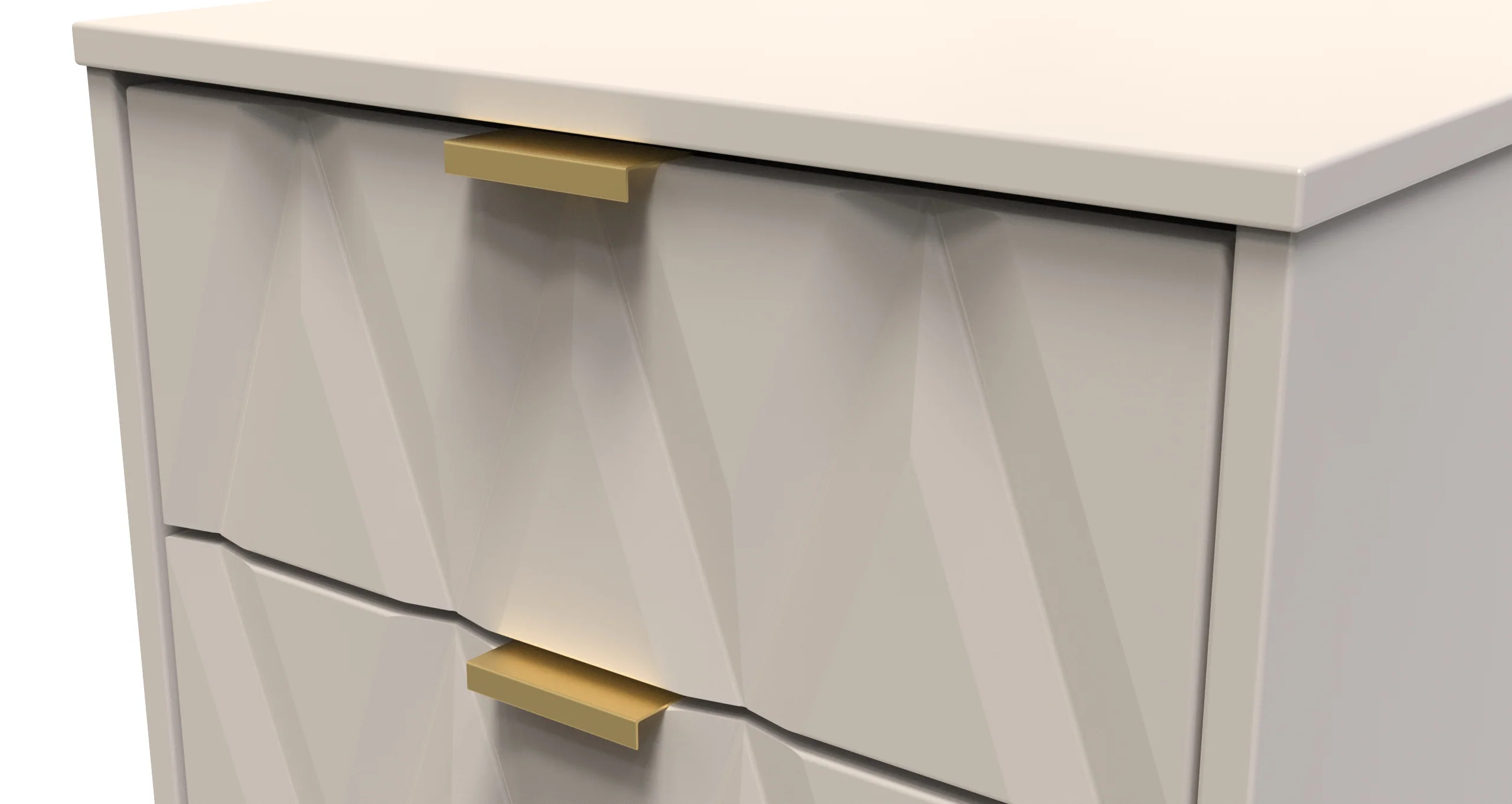 Glitz Ready Assembled 2 Drawer Bedside Cabinet in Kashmir Matt - Image 5