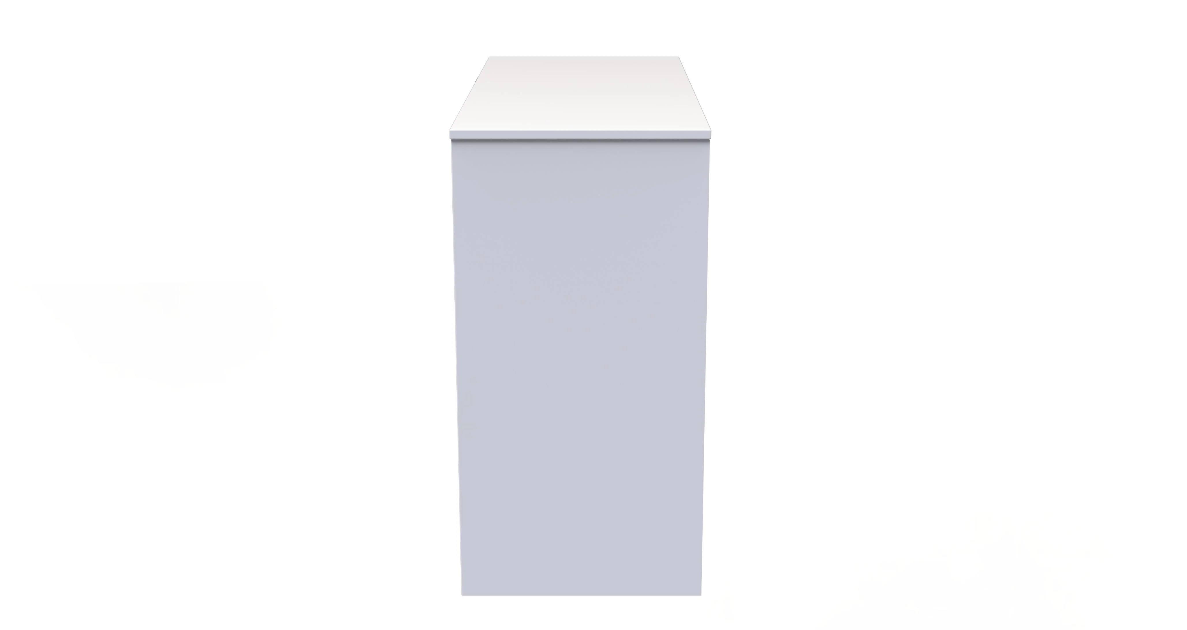 Glitz Ready Assembled 4 Drawer Vanity in Indigo Matt & White - Image 4