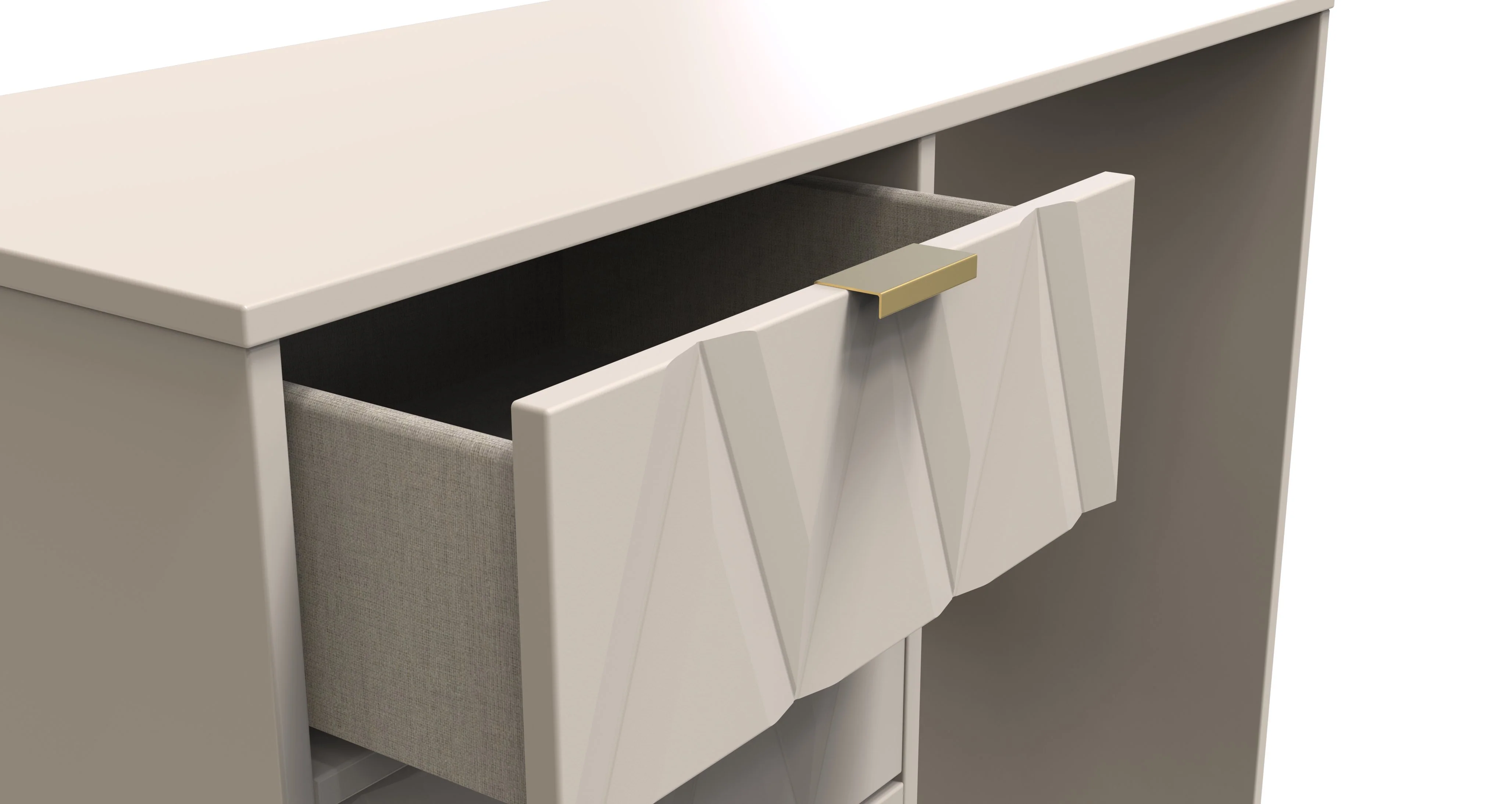 Glitz Ready Assembled 4 Drawer Vanity in Kashmir Matt - Image 10