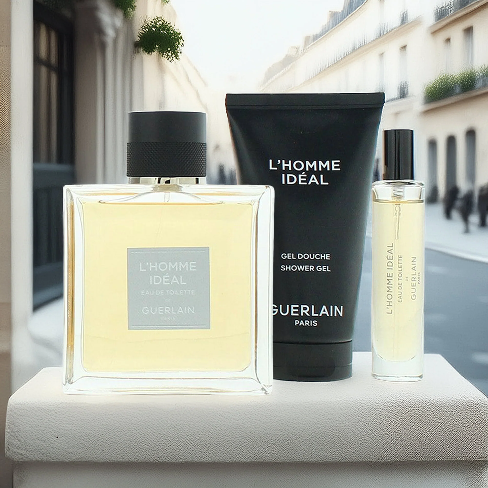 Guerlain L'homme Ideal 3 Piece Gift Set: Eau De Toilette 100ml - Shower Gel 75ml - Eau De Toilette 10ml - Image 2