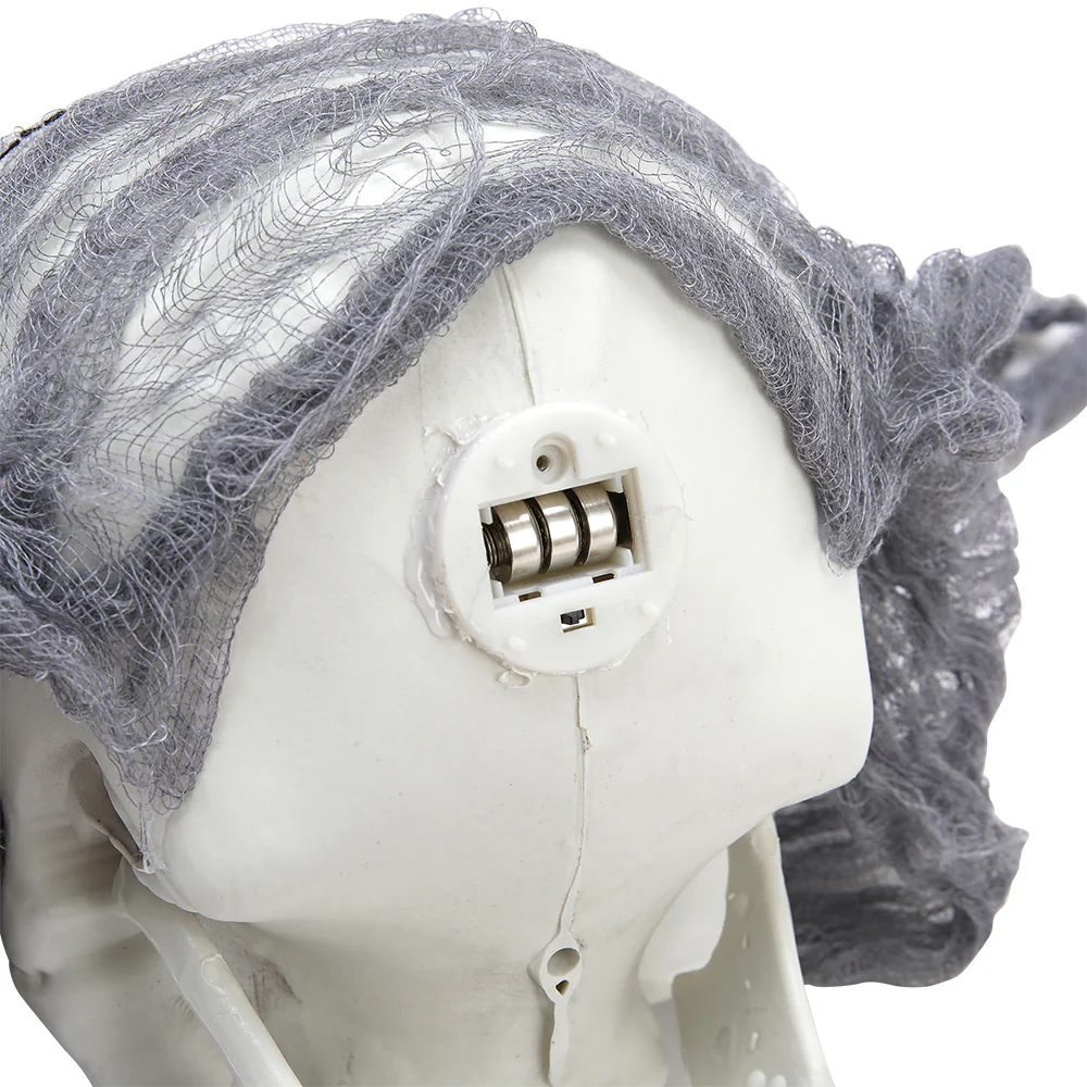 Halloween Hanging Skull with Glowing Eyes - Image 3