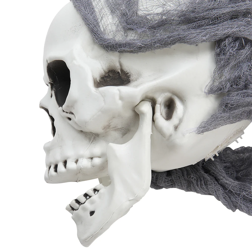 Halloween Hanging Skull with Glowing Eyes - Image 4