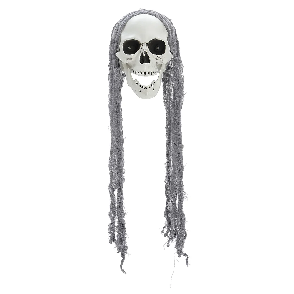Halloween Hanging Skull with Glowing Eyes - Image 8
