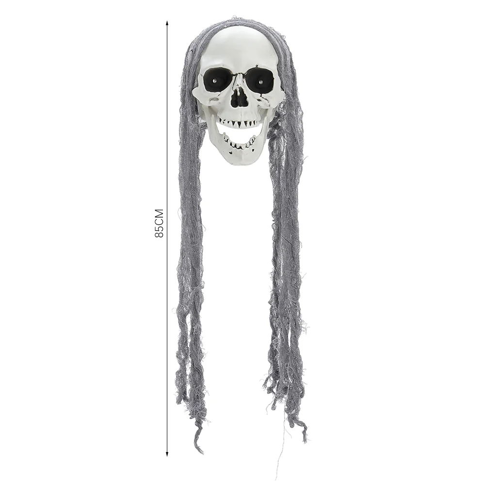 Halloween Hanging Skull with Glowing Eyes - Image 9