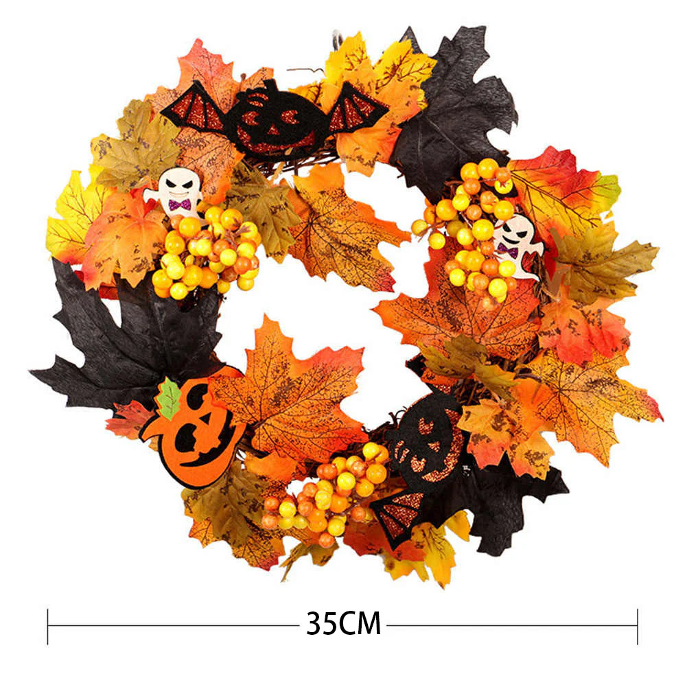 Halloween LED Wreath Decoration - Image 2