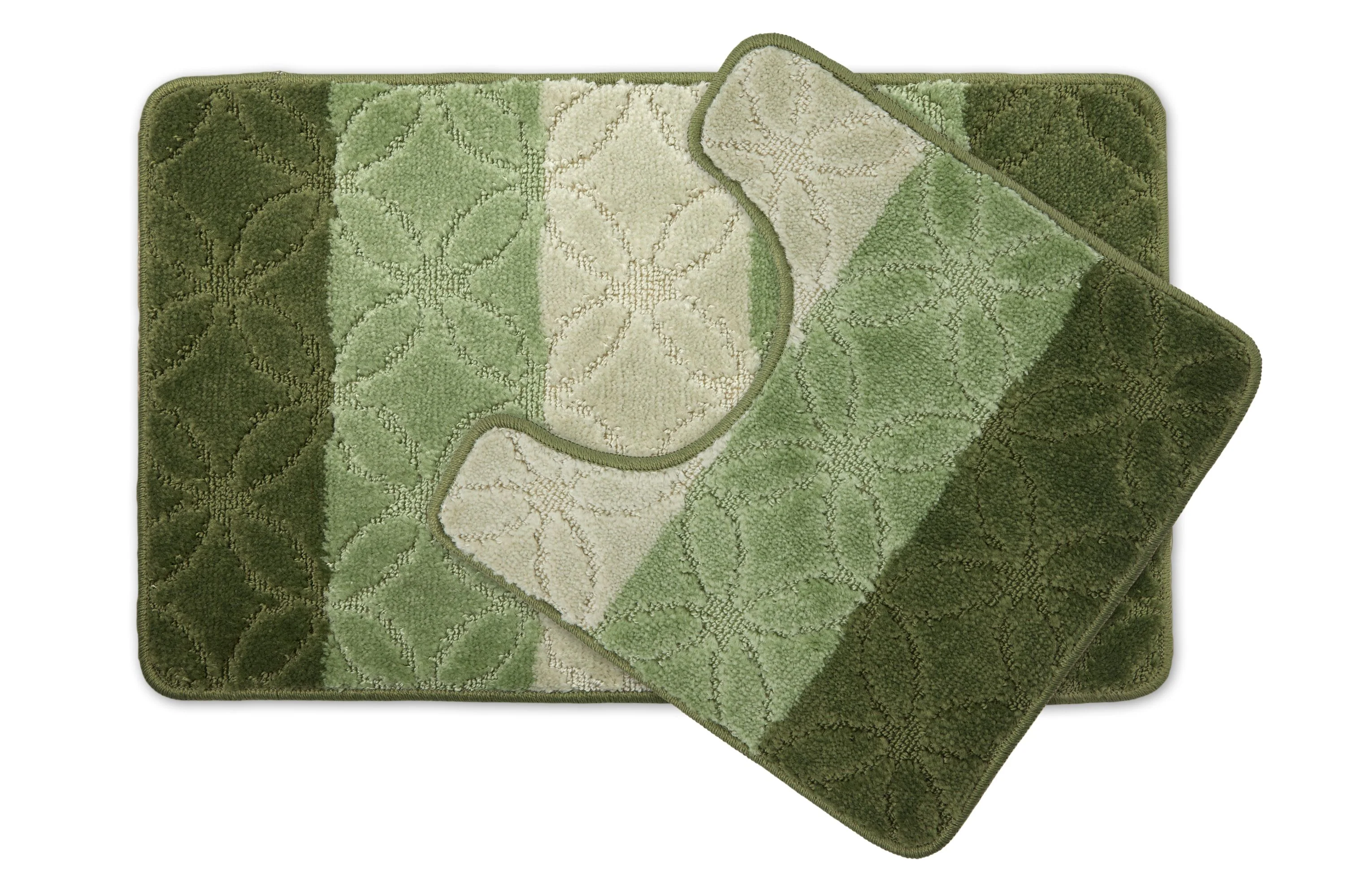 Halo - Tonal Stripe 2pc Bath set in Sage Green
