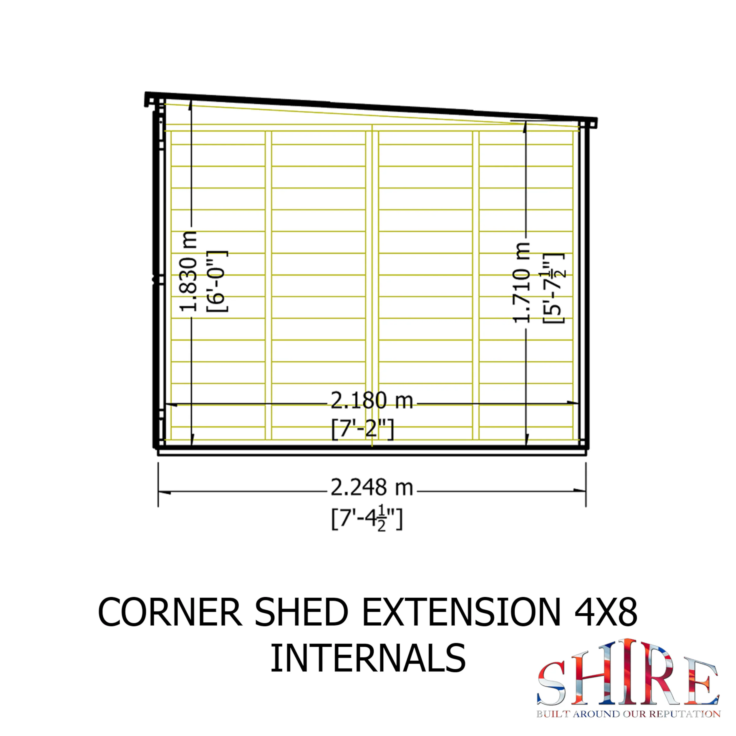 Hampton Corner Summerhouse With Side Shed - Image 14