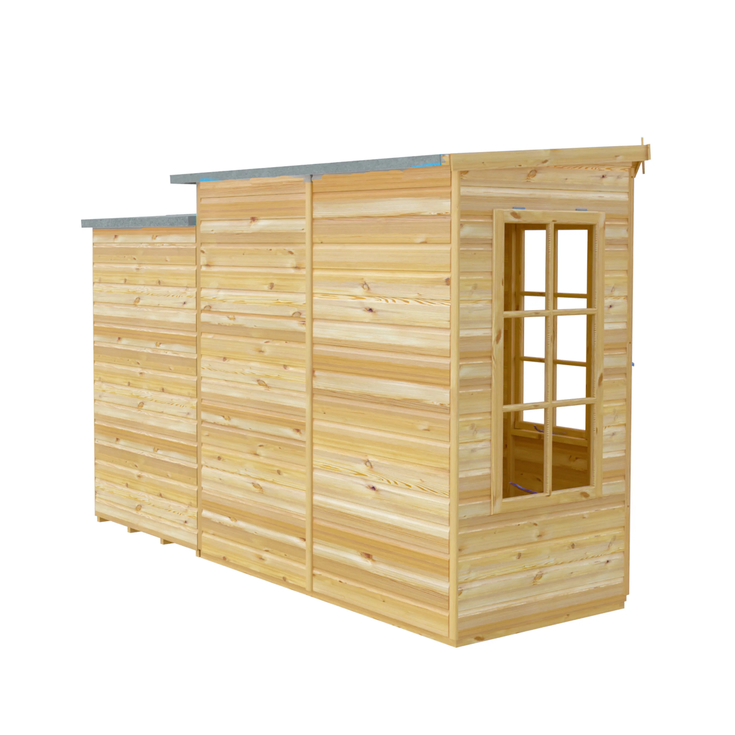 Hampton Corner Summerhouse With Side Shed - Image 5