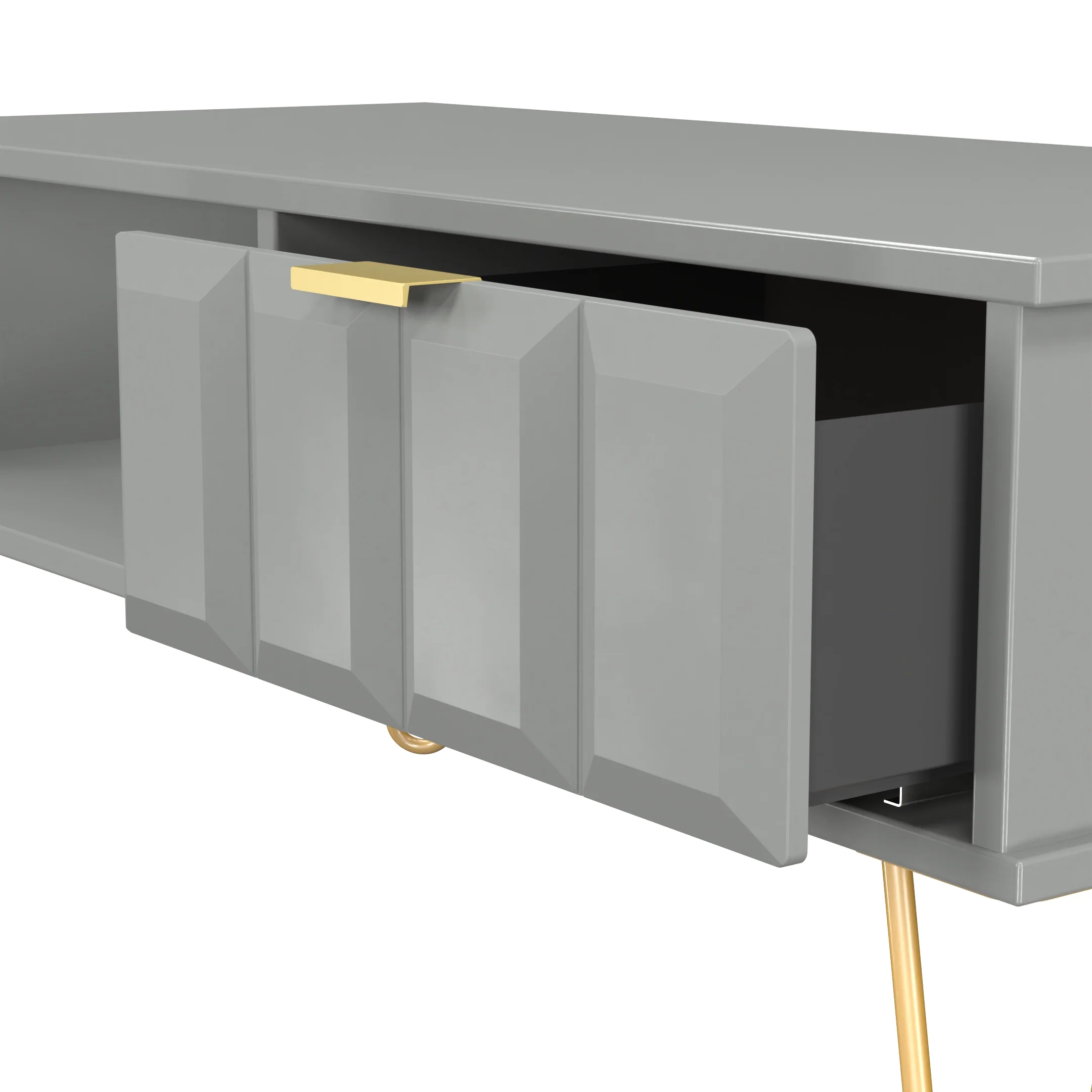 Hanover Ready Assembled 1 Drawer Coffee Table in Dusk Grey - Image 6