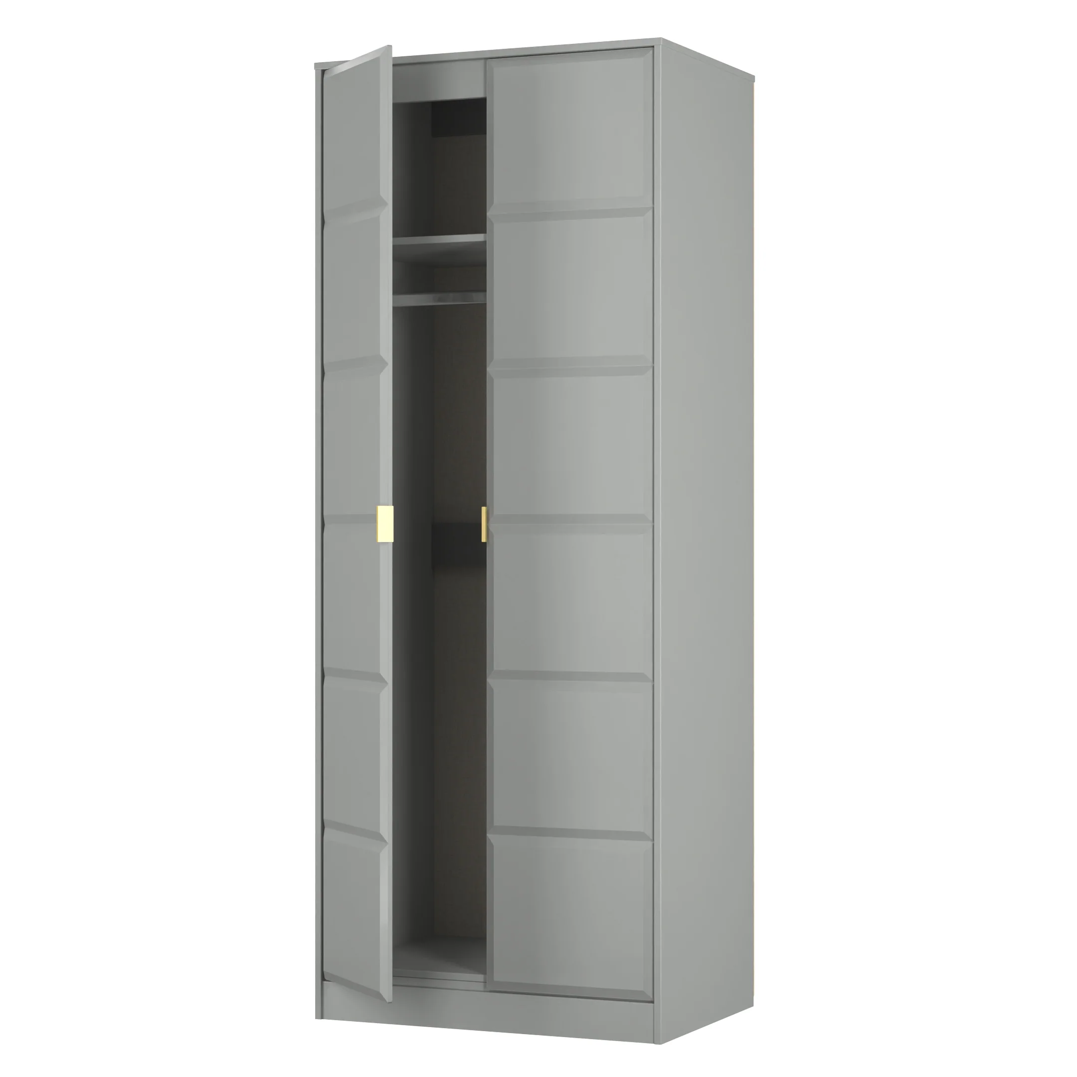 Hanover Ready Assembled 2 Door Wardrobe in Dusk Grey - Image 6
