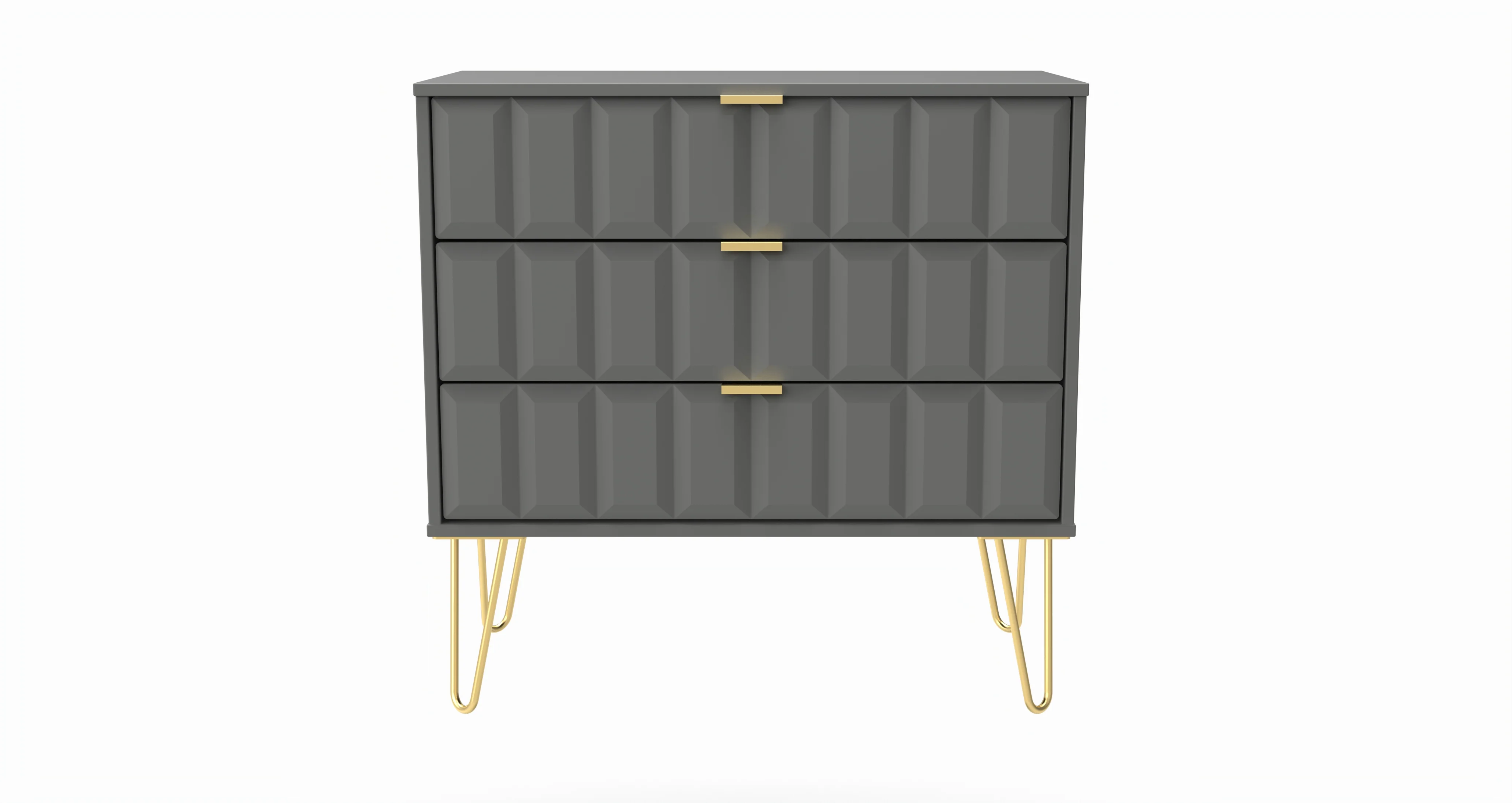 Hanover Ready Assembled 3 Drawer Chest in Dusk Grey - Image 7