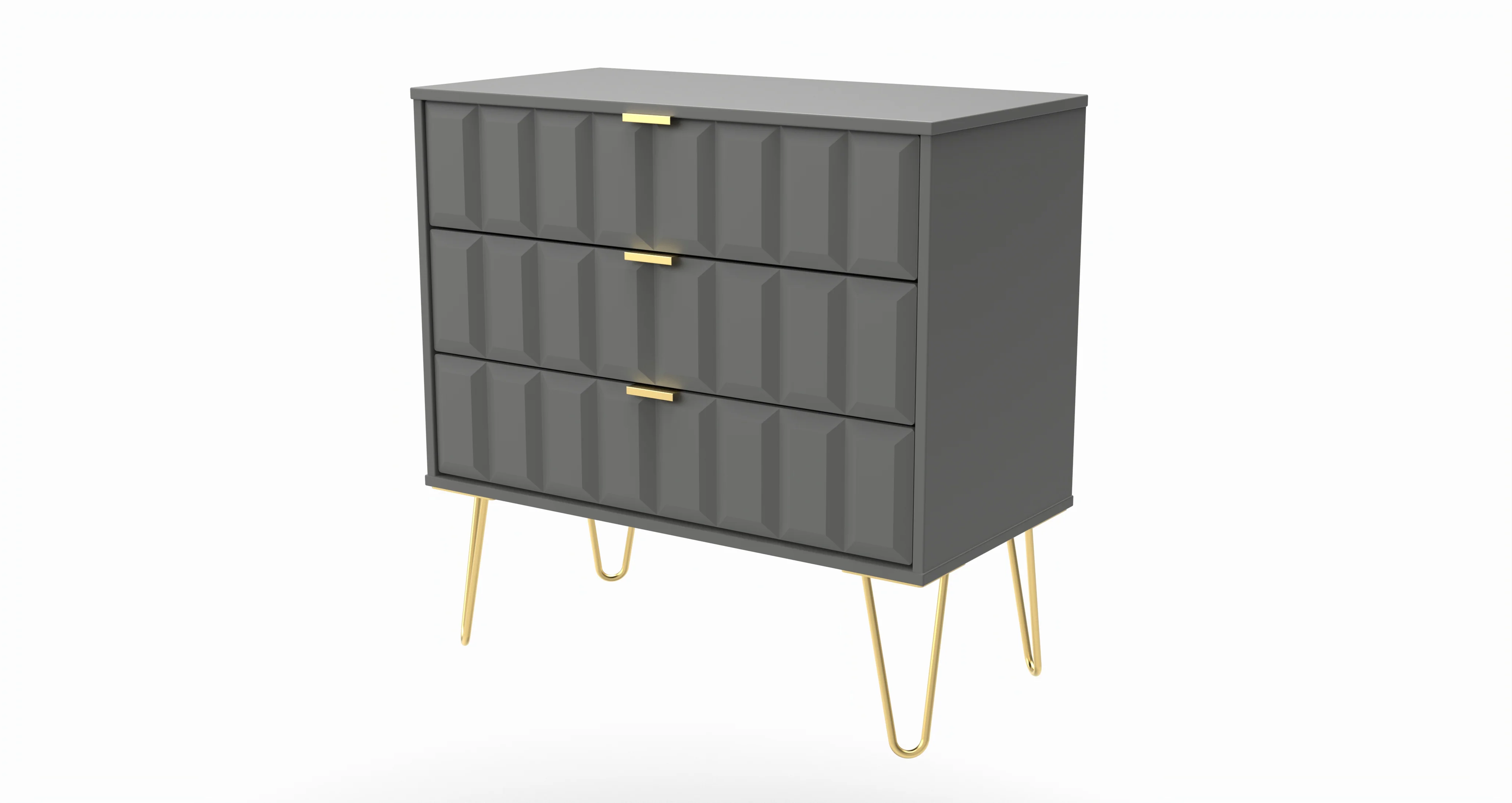 Hanover Ready Assembled 3 Drawer Chest in Dusk Grey - Image 8