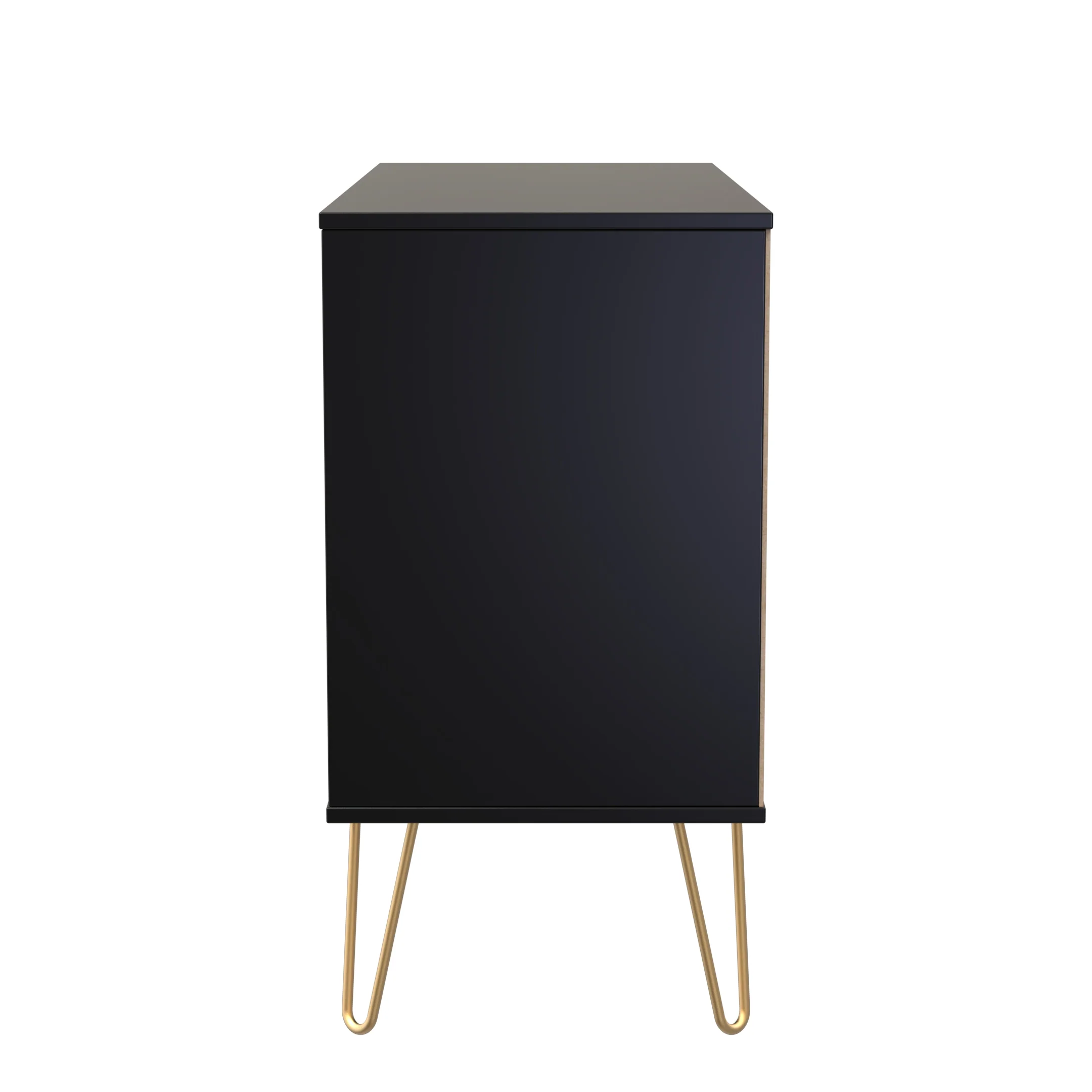 Hanover Ready Assembled 3 Drawer TV Unit in Deep Black & Black Matt - Image 4