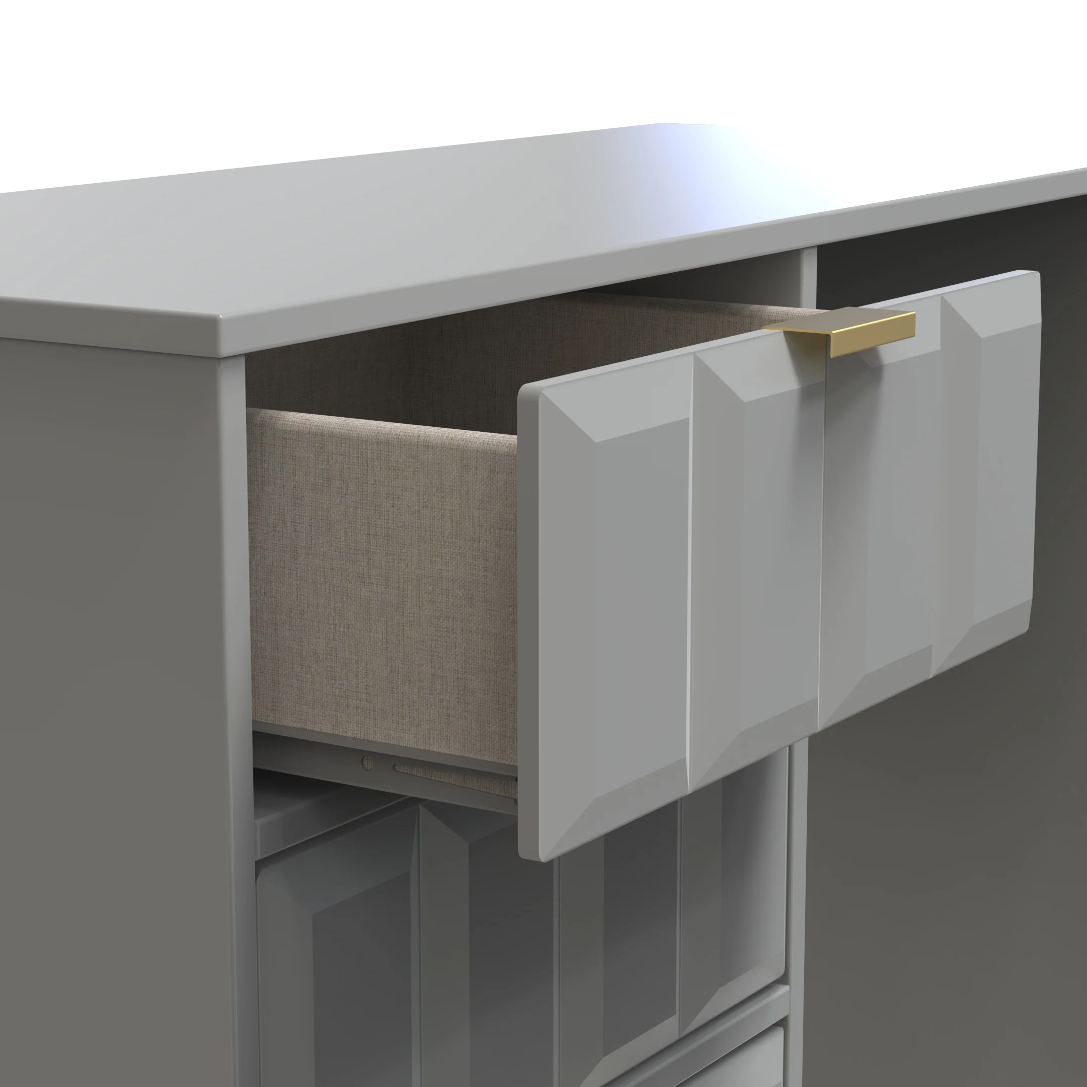 Hanover Ready Assembled 4 Drawer Vanity in Dusk Grey - Image 9