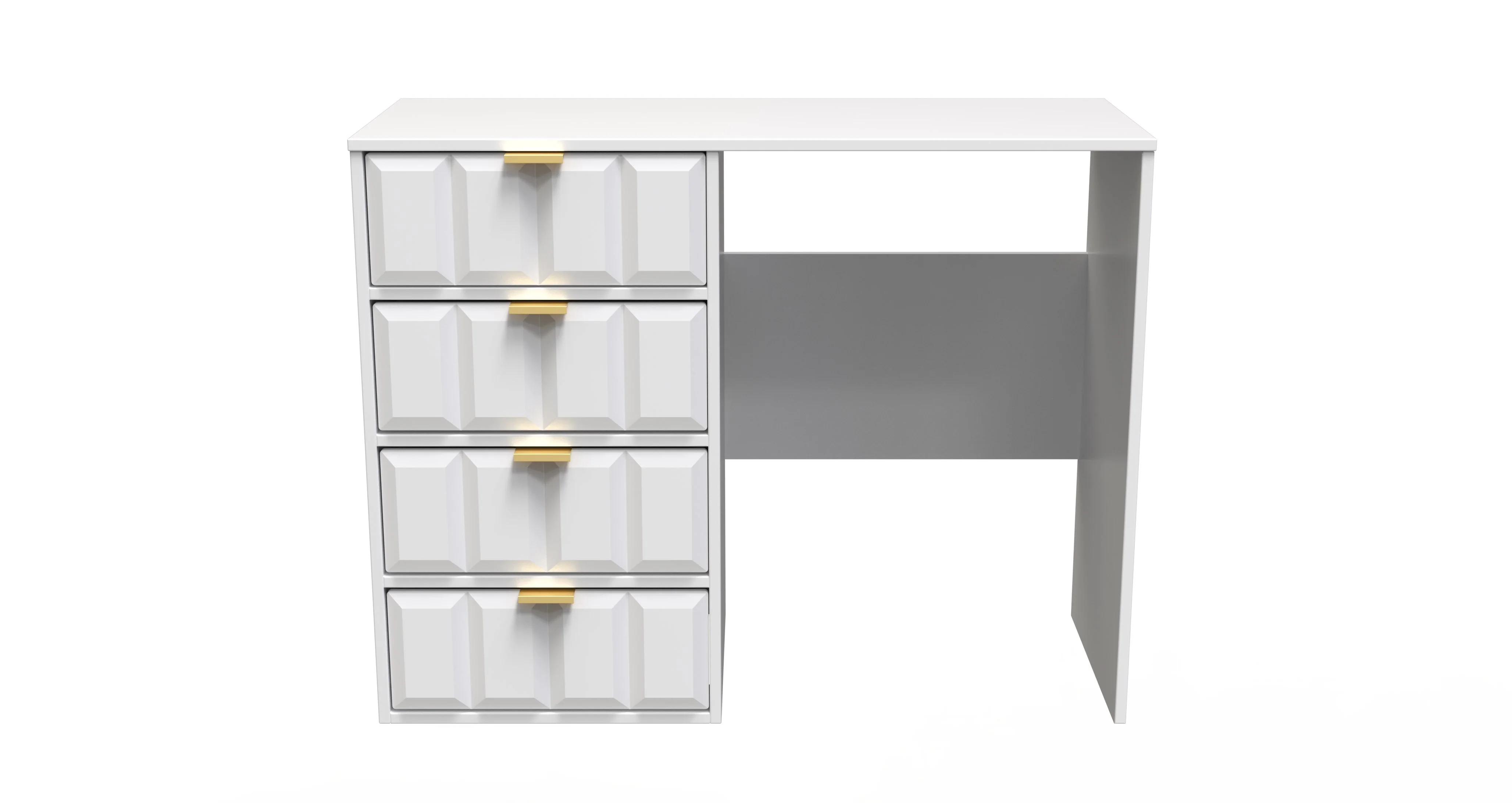 Hanover Ready Assembled 4 Drawer Vanity in White Matt - Image 3