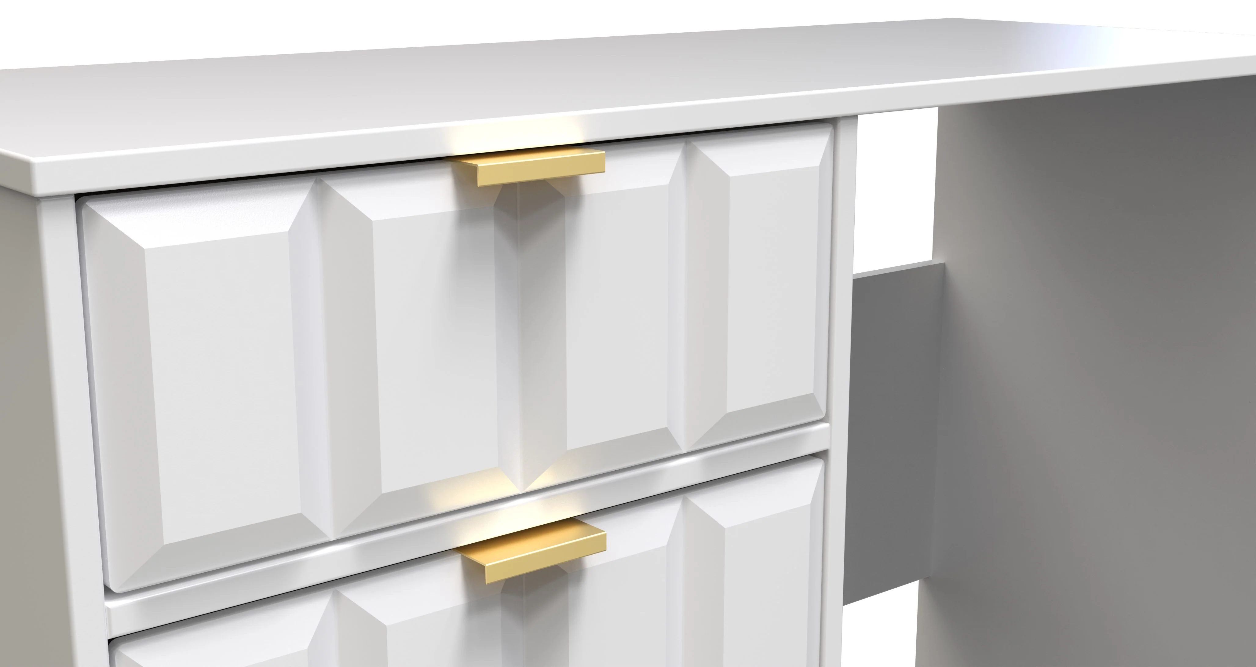Hanover Ready Assembled 4 Drawer Vanity in White Matt - Image 9