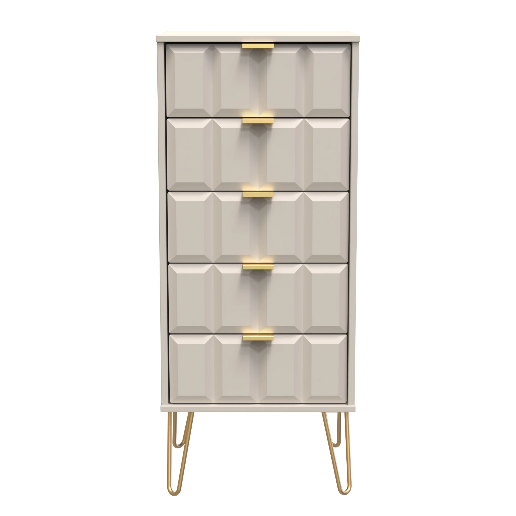 Hanover Ready Assembled 5 Drawer Tallboy in Kashmir Matt - Image 2