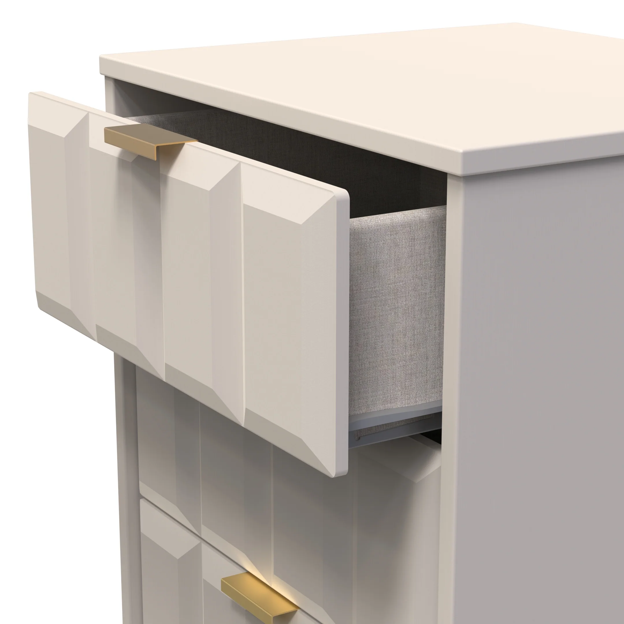 Hanover Ready Assembled 5 Drawer Tallboy in Kashmir Matt - Image 6