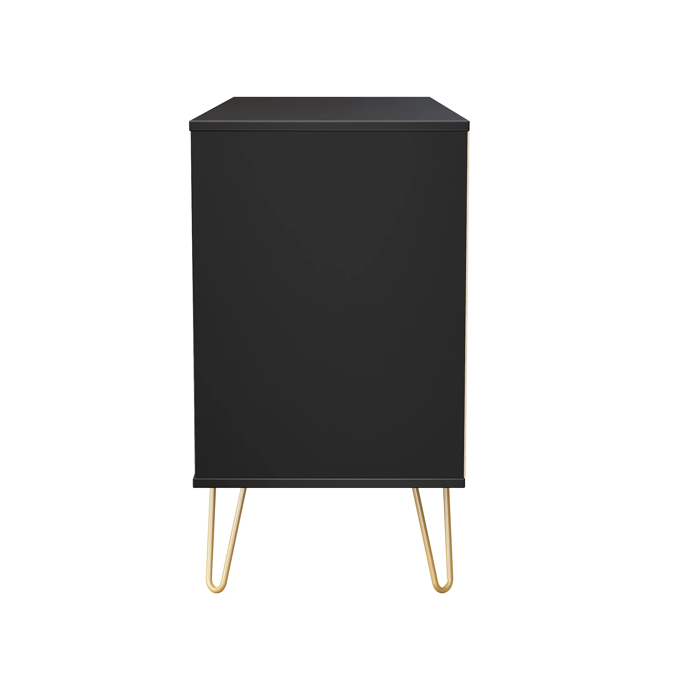 Hanover Ready Assembled 6 Drawer Wide Chest in Deep Black & Black Matt - Image 3
