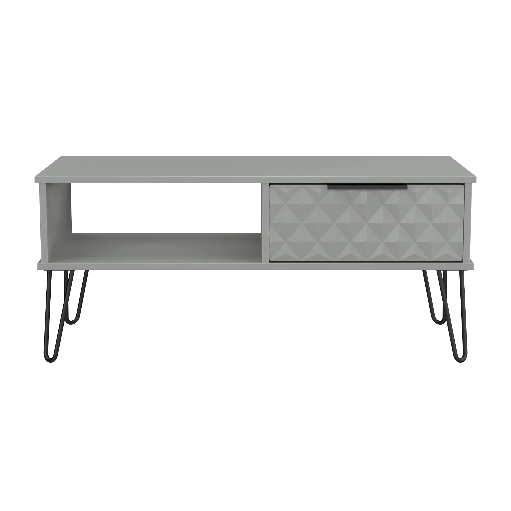 Harlequin 1 Drawer Coffee Table in Dusk Grey - Ready Assembled - Image 2