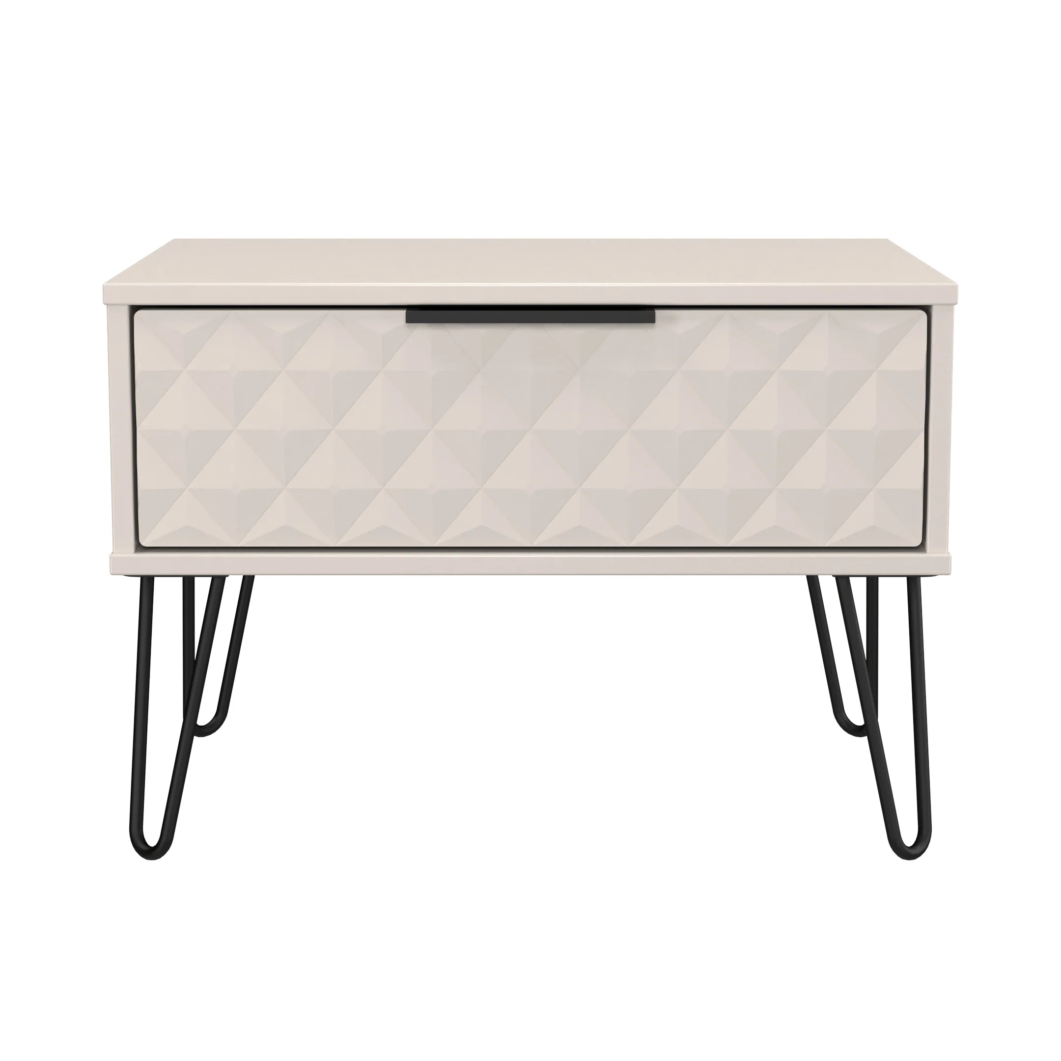 Harlequin 1 Drawer Wide Side Table in Kashmir Matt - Ready Assembled