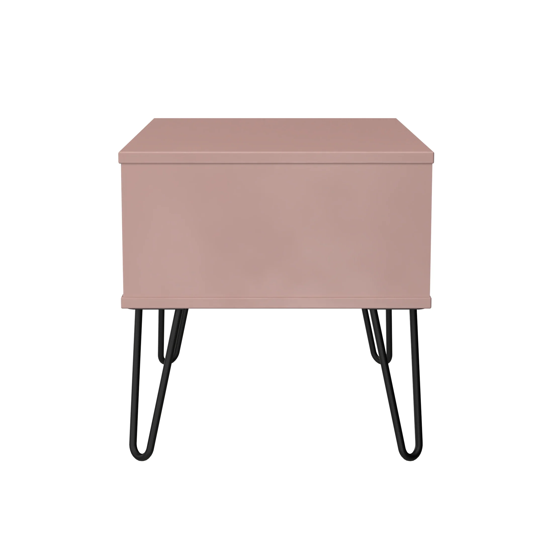 Harlequin 1 Drawer Wide Side Table in Kobe Pink - Ready Assembled - Image 3
