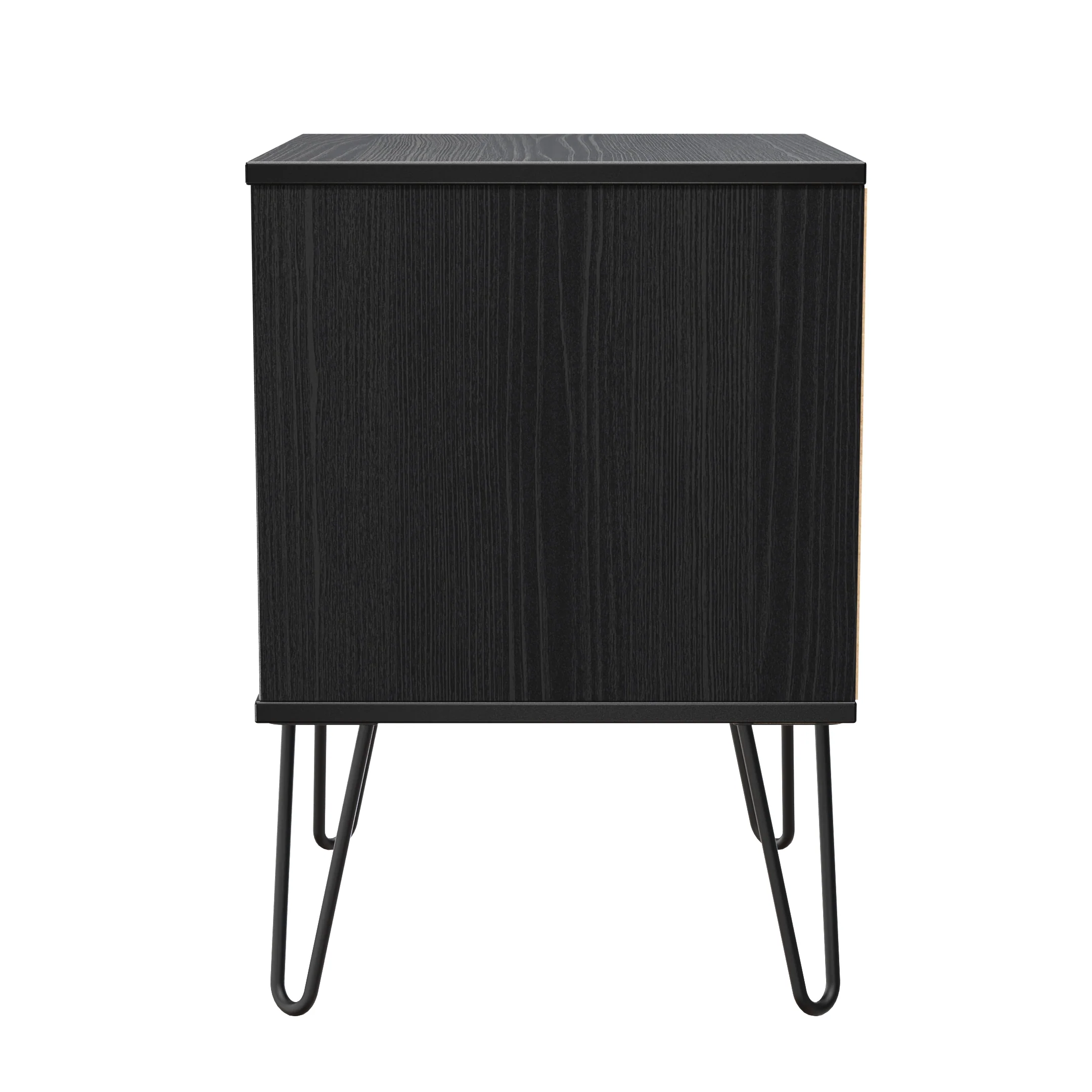Harlequin 2 Drawer Bedside in Black Ash - Ready Assembled - Image 2