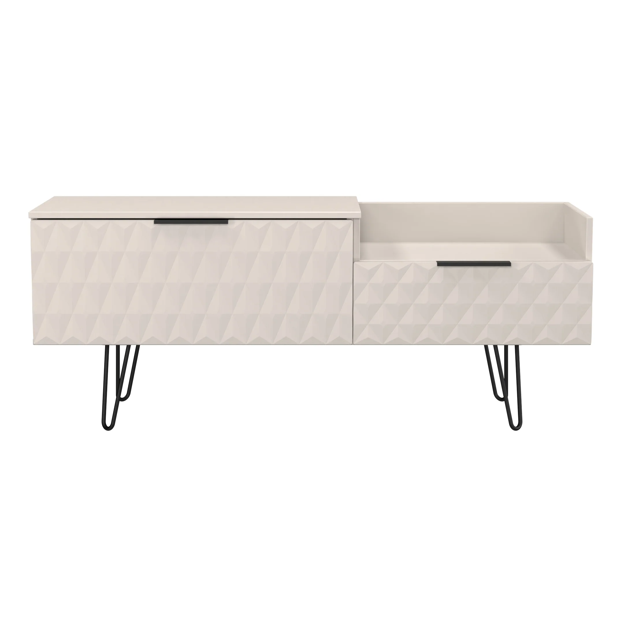 Harlequin 2 Drawer Coffee TV Unit in Kashmir Matt - Ready Assembled - Image 2