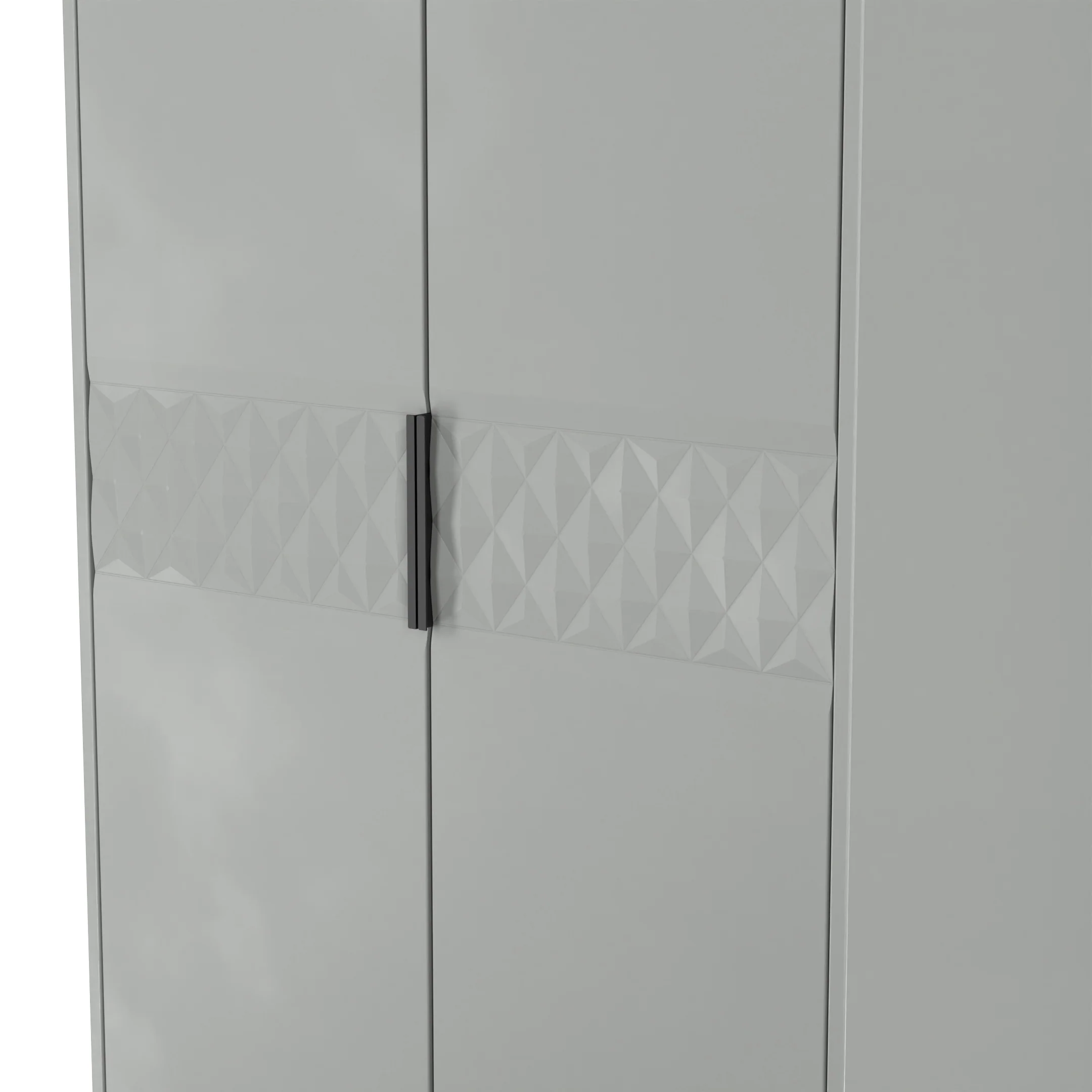 Harlequin 2 Drawer Double Wardrobe in Dusk Grey - Ready Assembled - Image 5