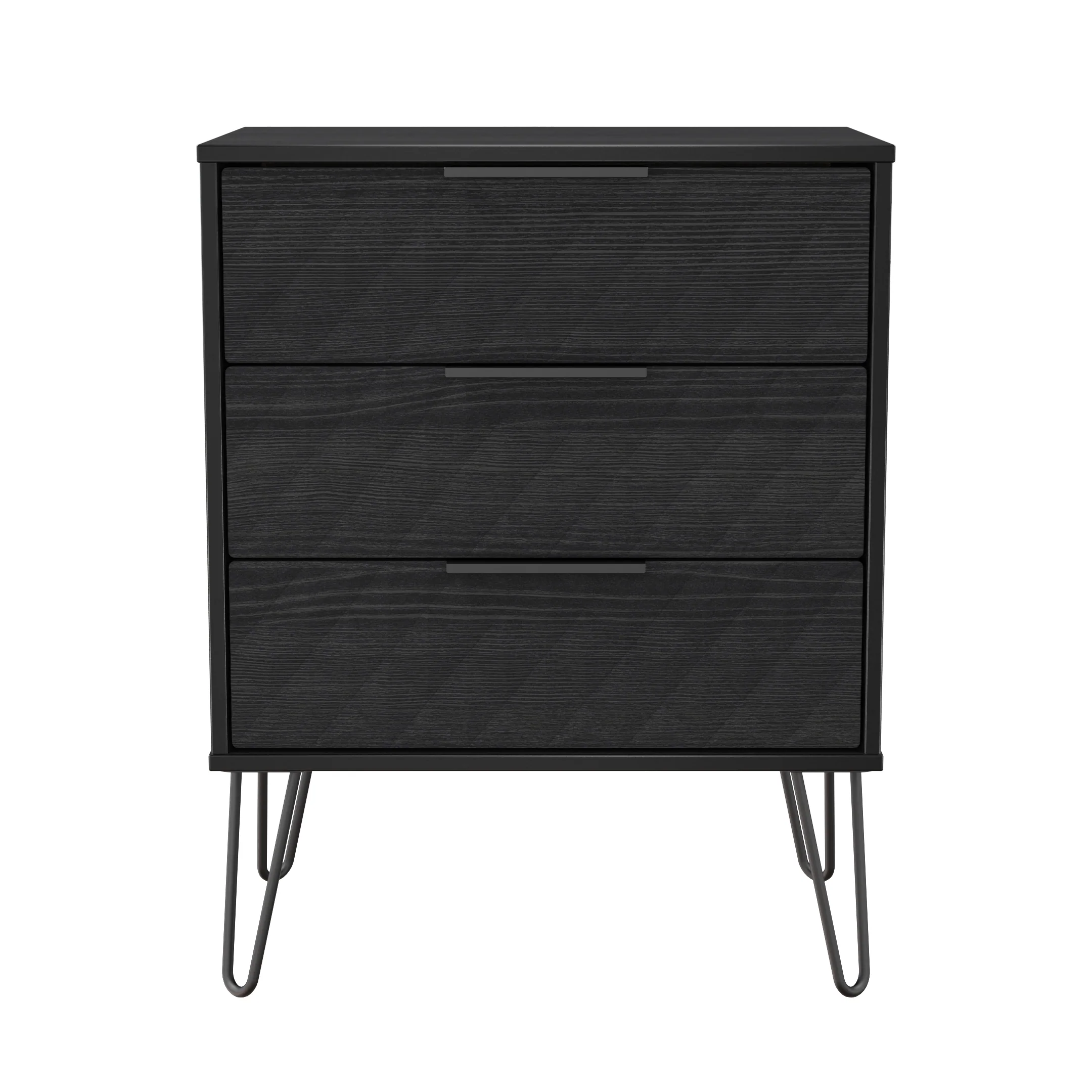 Harlequin 3 Drawer Chest in Black Ash - Ready Assembled