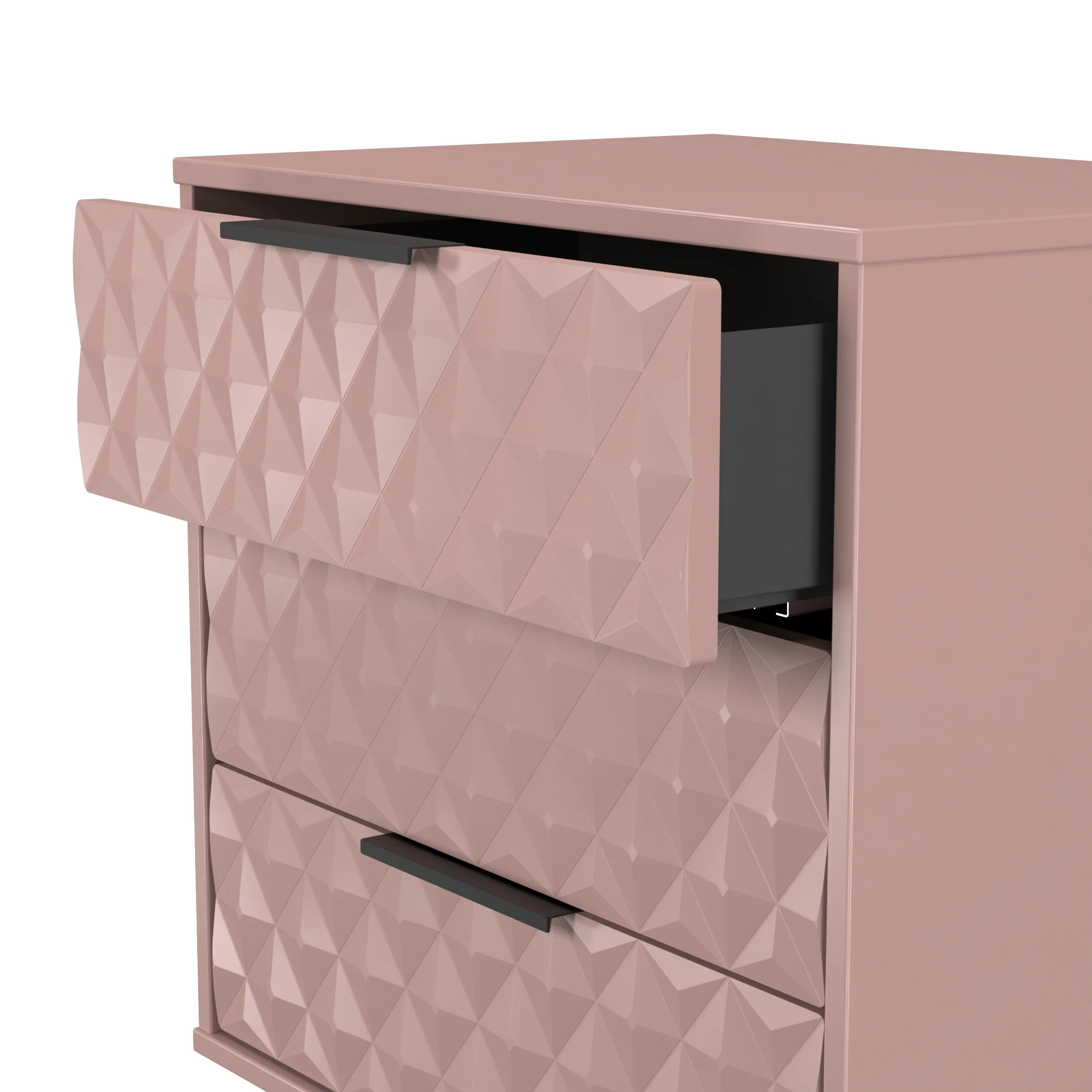 Harlequin 3 Drawer Chest in Kobe Pink - Ready Assembled - Image 6