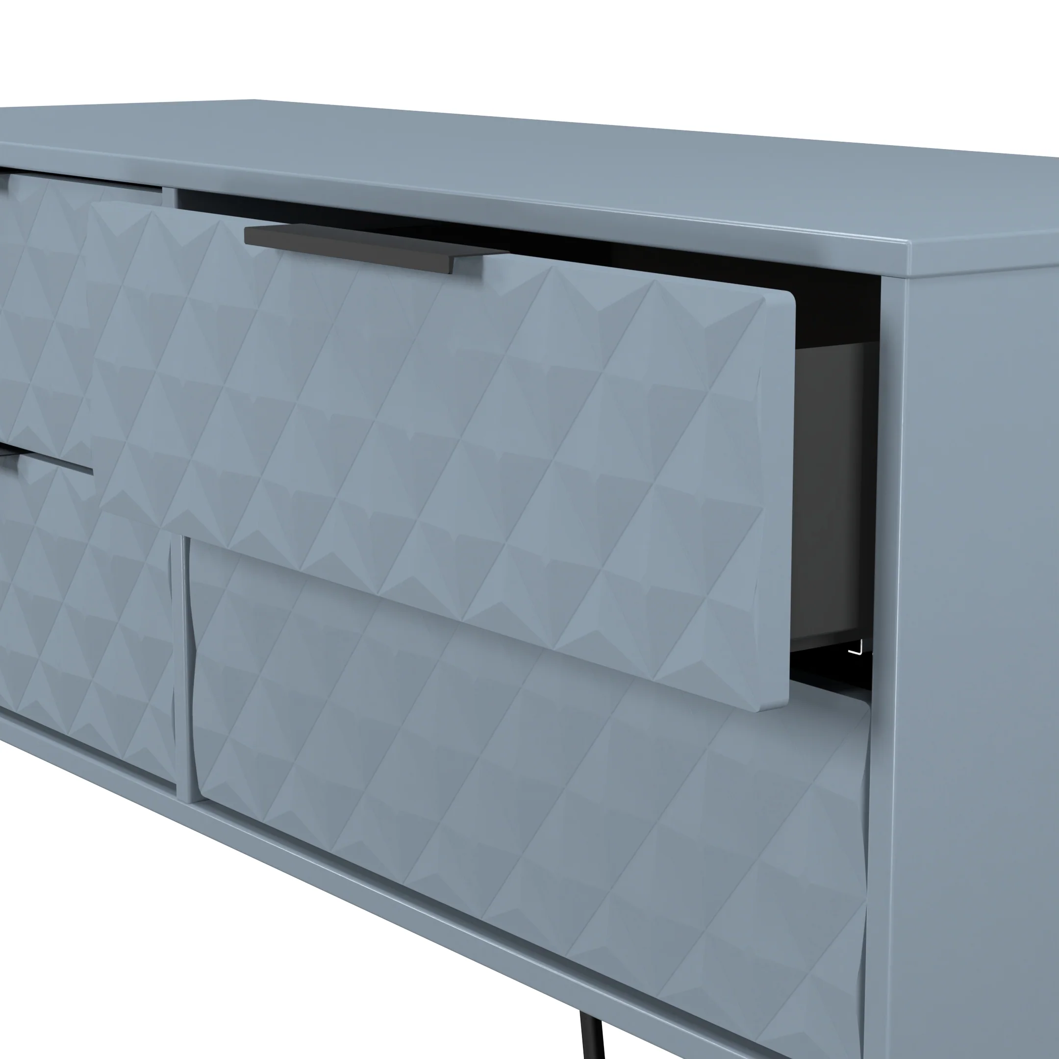 Harlequin 4 Drawer Bedbox in Denim Blue - Ready Assembled - Image 6