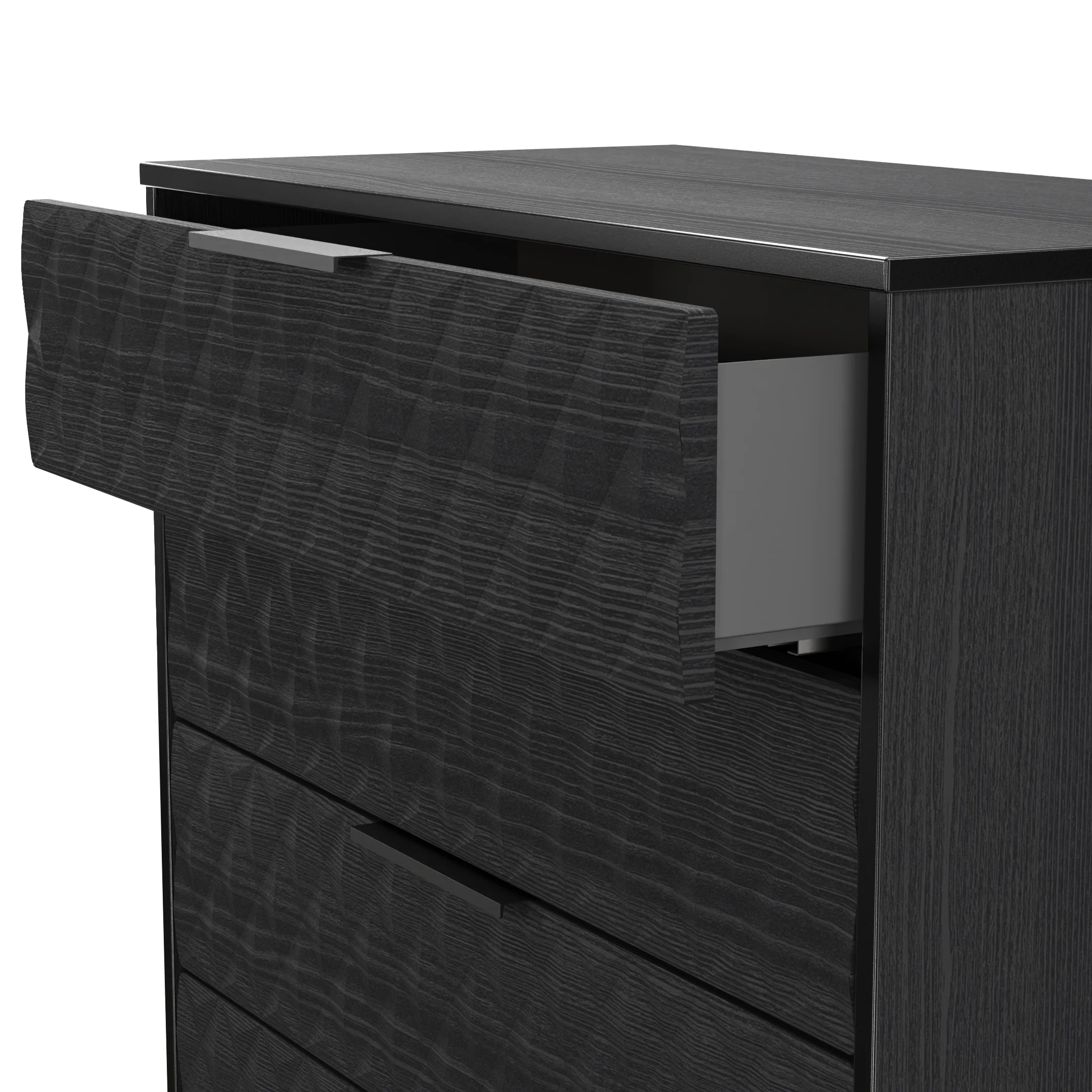 Harlequin 4 Drawer Chest in Black Ash - Ready Assembled - Image 5