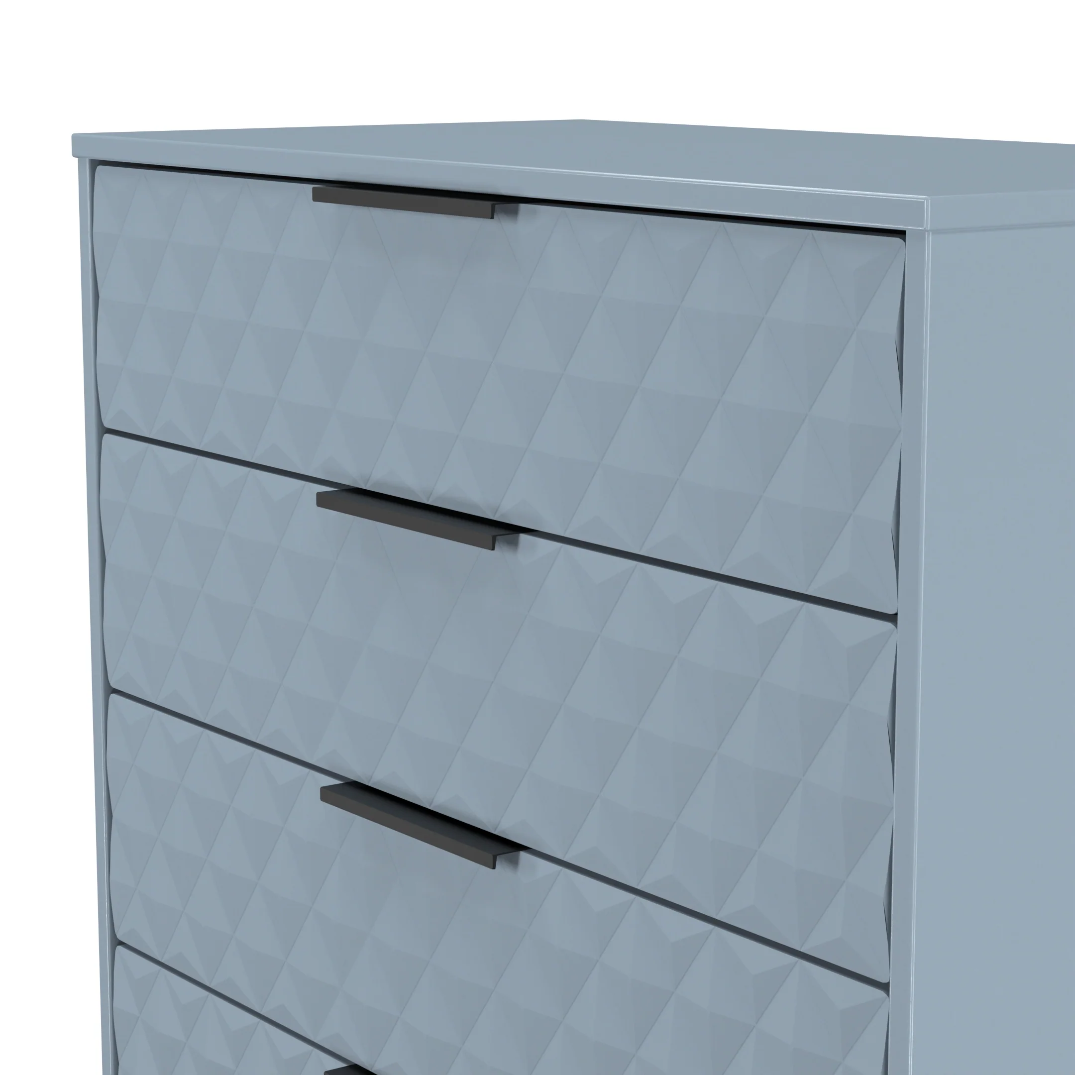 Harlequin 4 Drawer Chest in Denim Blue - Ready Assembled - Image 5
