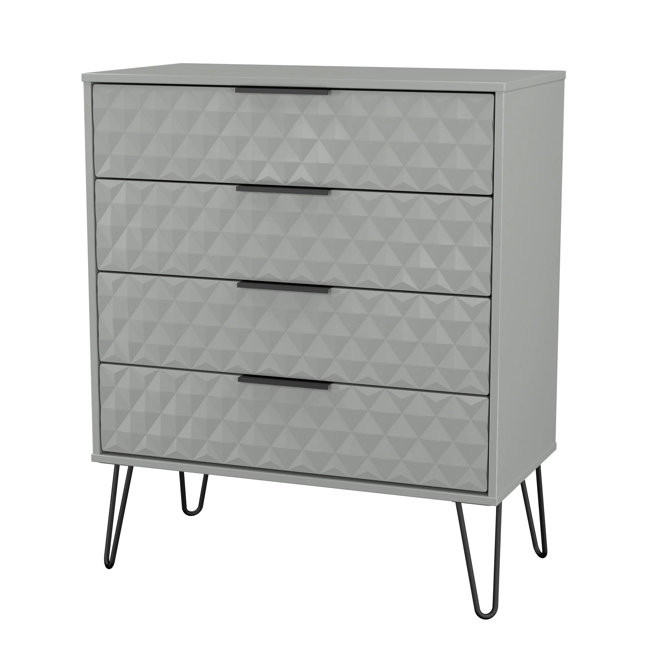 Harlequin 4 Drawer Chest in Dusk Grey - Ready Assembled - Image 4