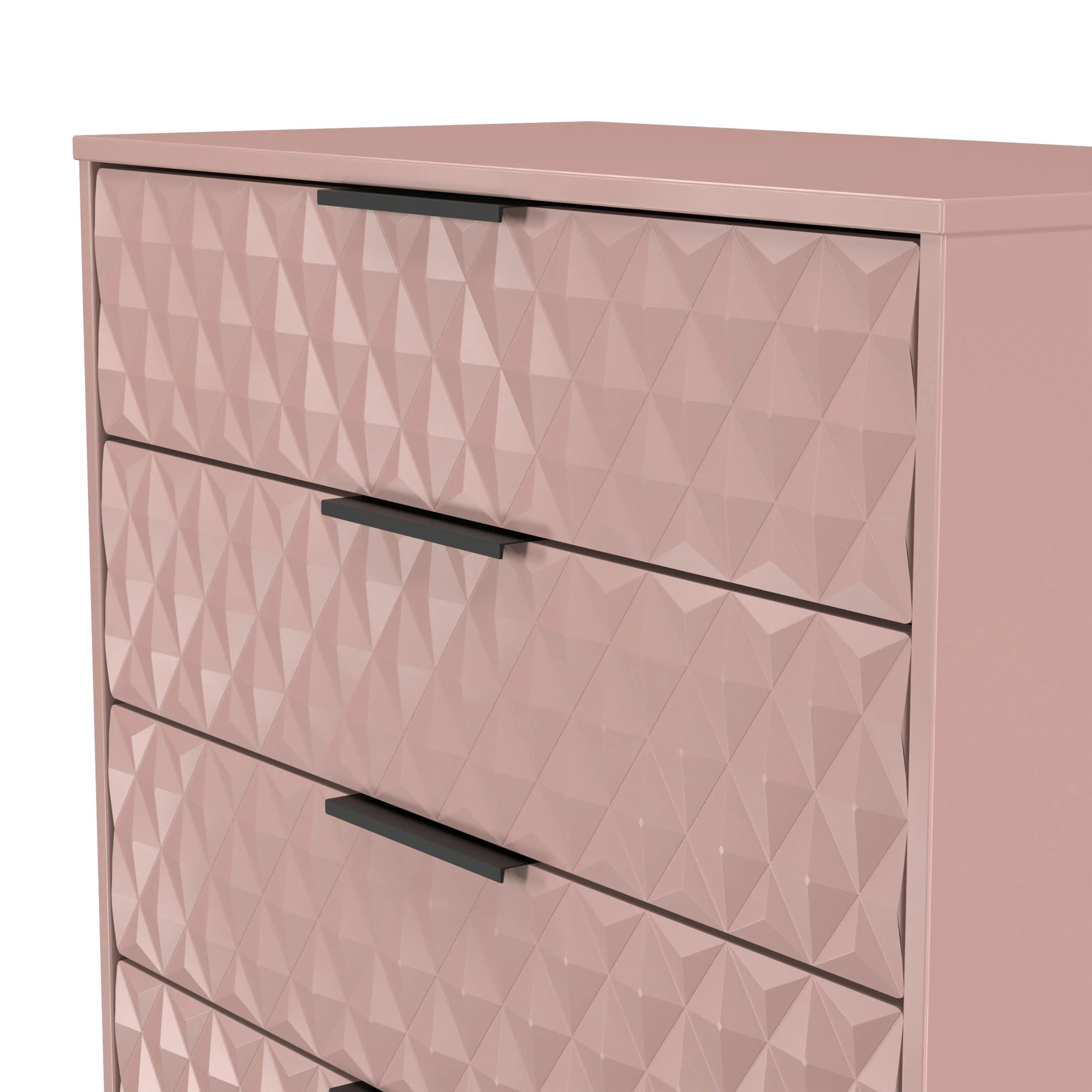 Harlequin 4 Drawer Chest in Kobe Pink - Ready Assembled - Image 5