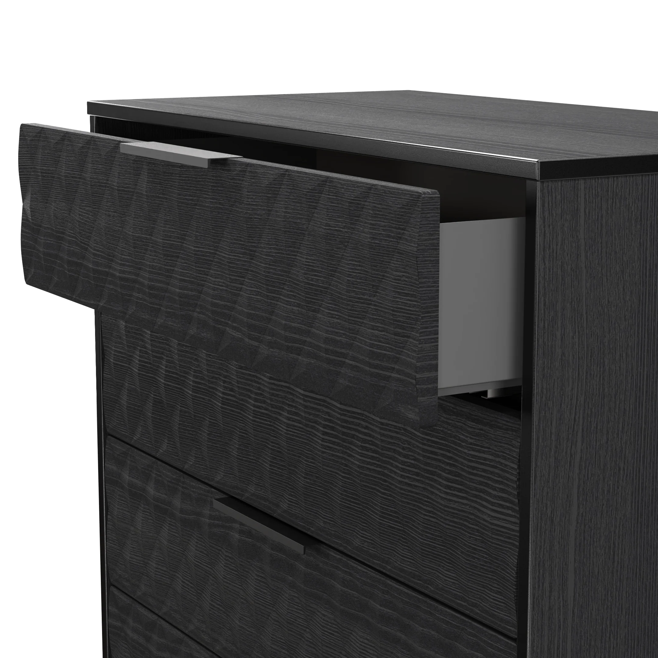 Harlequin 5 Drawer Chest in Black Ash - Ready Assembled - Image 5
