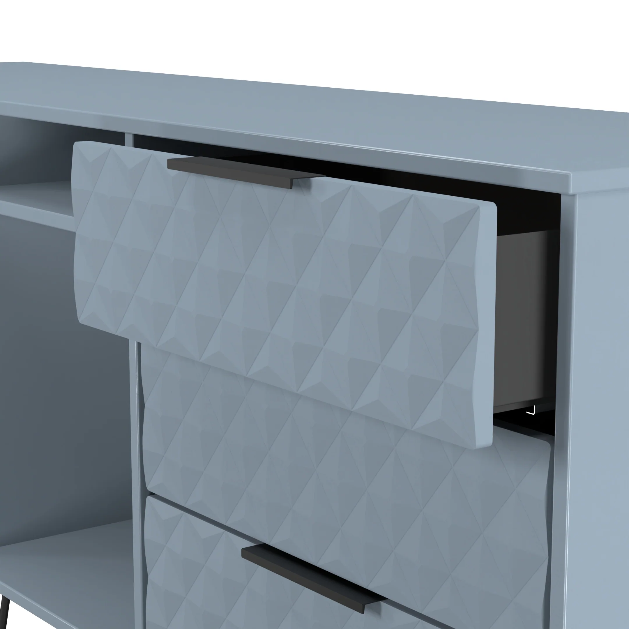 Harlequin 6 Drawer Sideboard in Denim Blue - Ready Assembled - Image 6