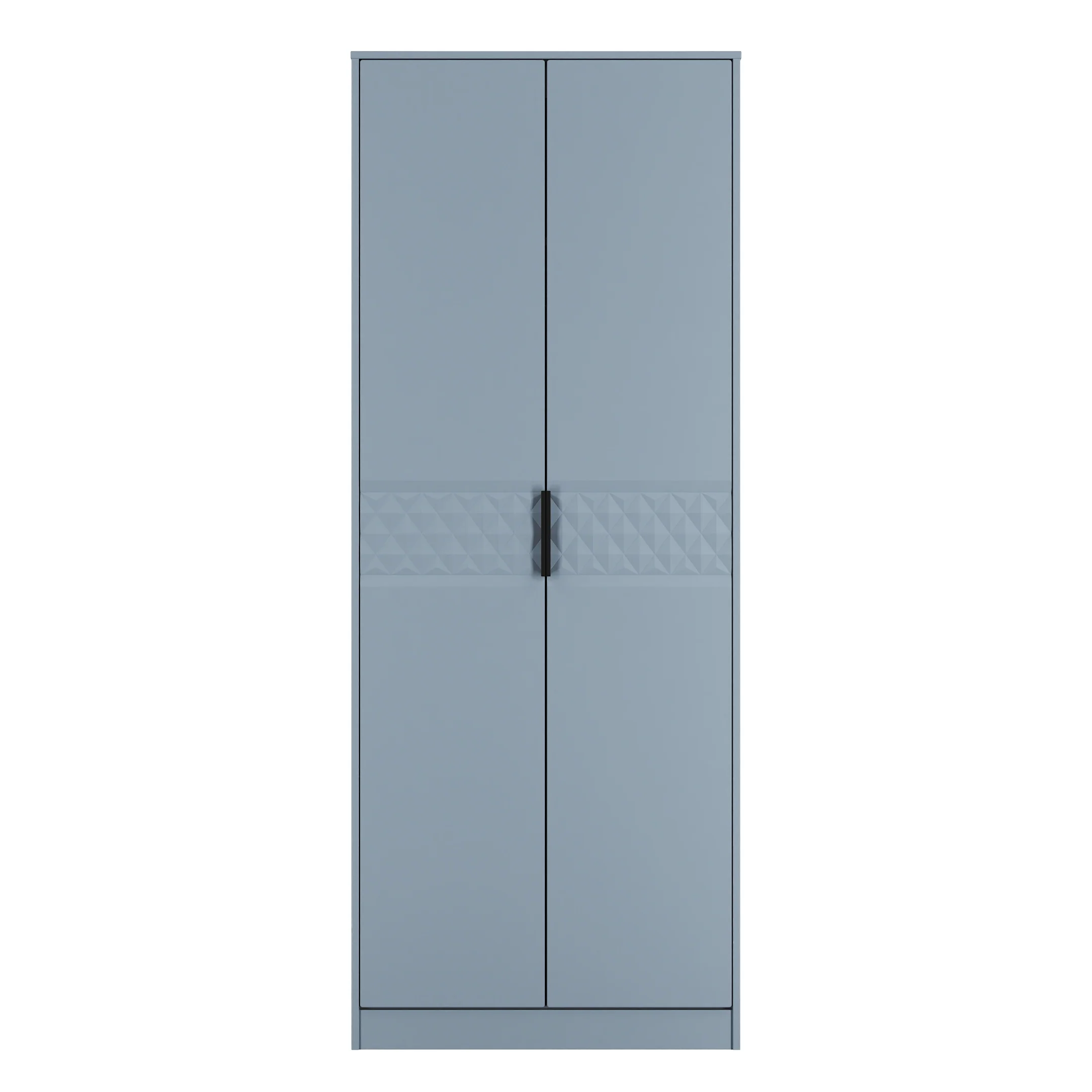 Harlequin Double Wardrobe in Denim Blue - Ready Assembled - Image 2