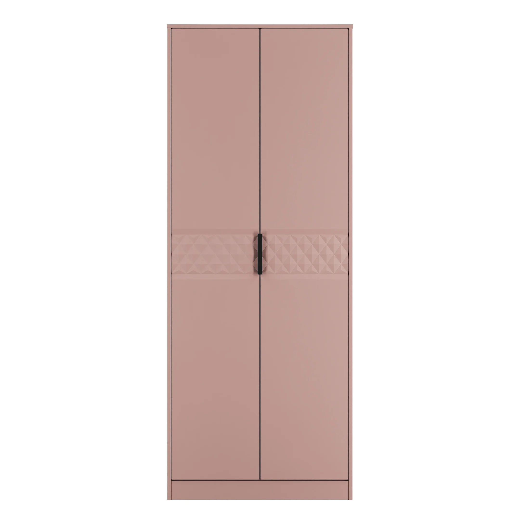 Harlequin Double Wardrobe in Kobe Pink - Ready Assembled - Image 2