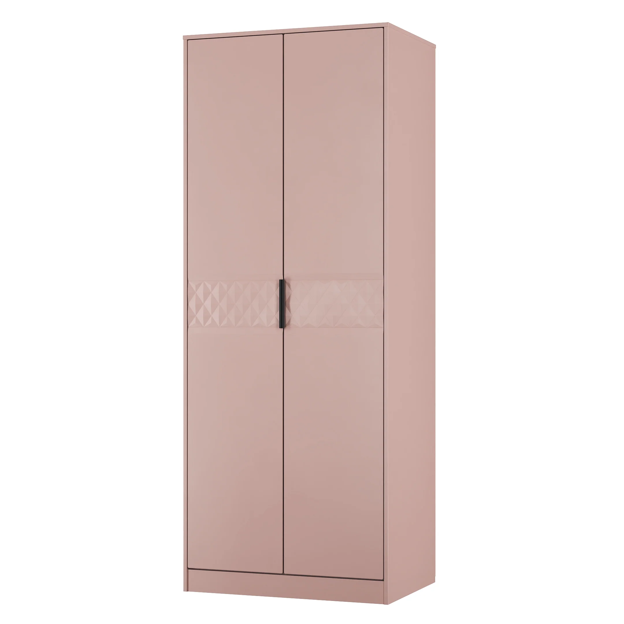 Harlequin Double Wardrobe in Kobe Pink - Ready Assembled - Image 4